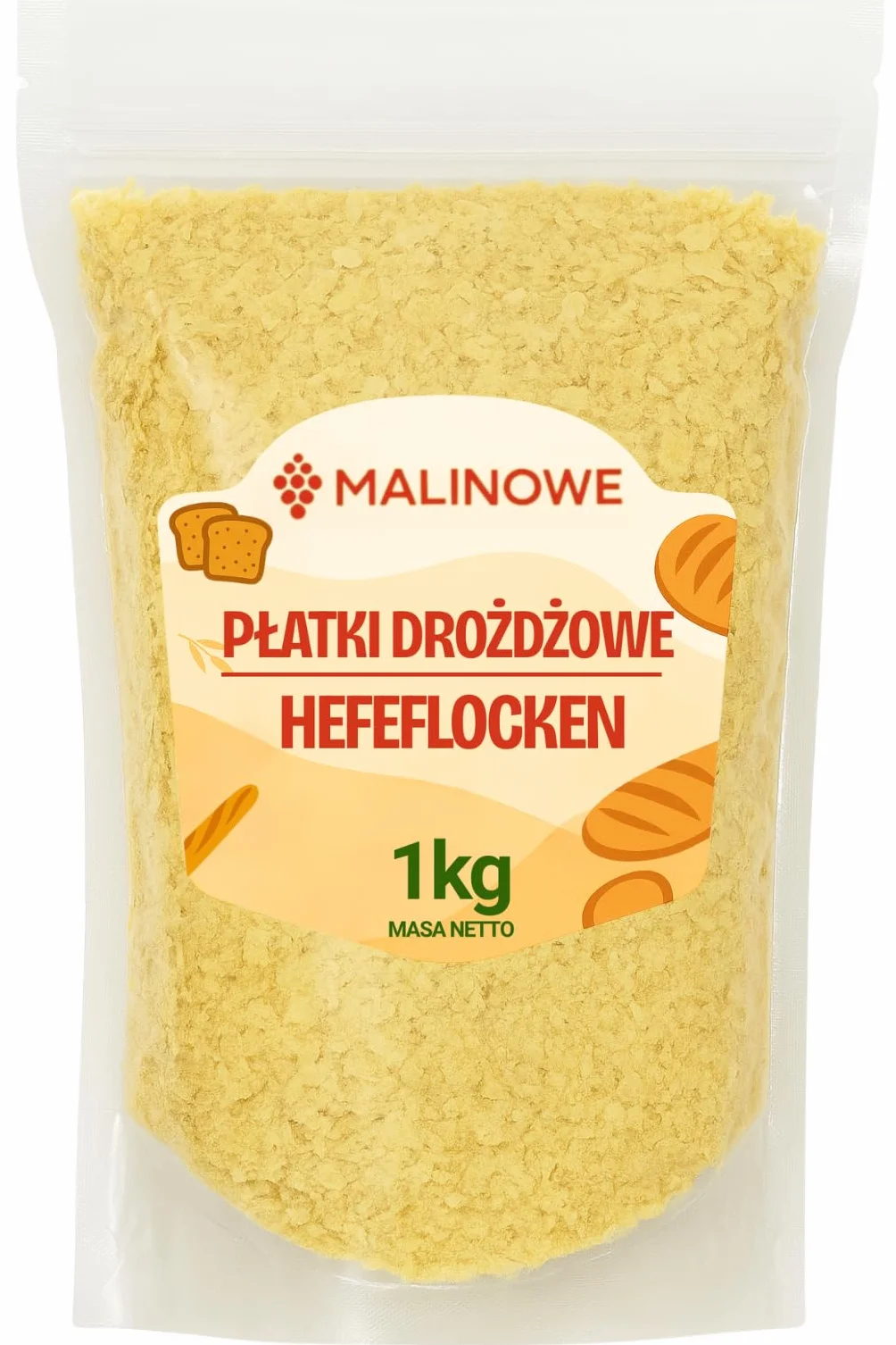 Malinowe PŁATKI DROŻDŻOWE 1kg Drożdże Nieaktywne Naturalne Płatki Drożdży