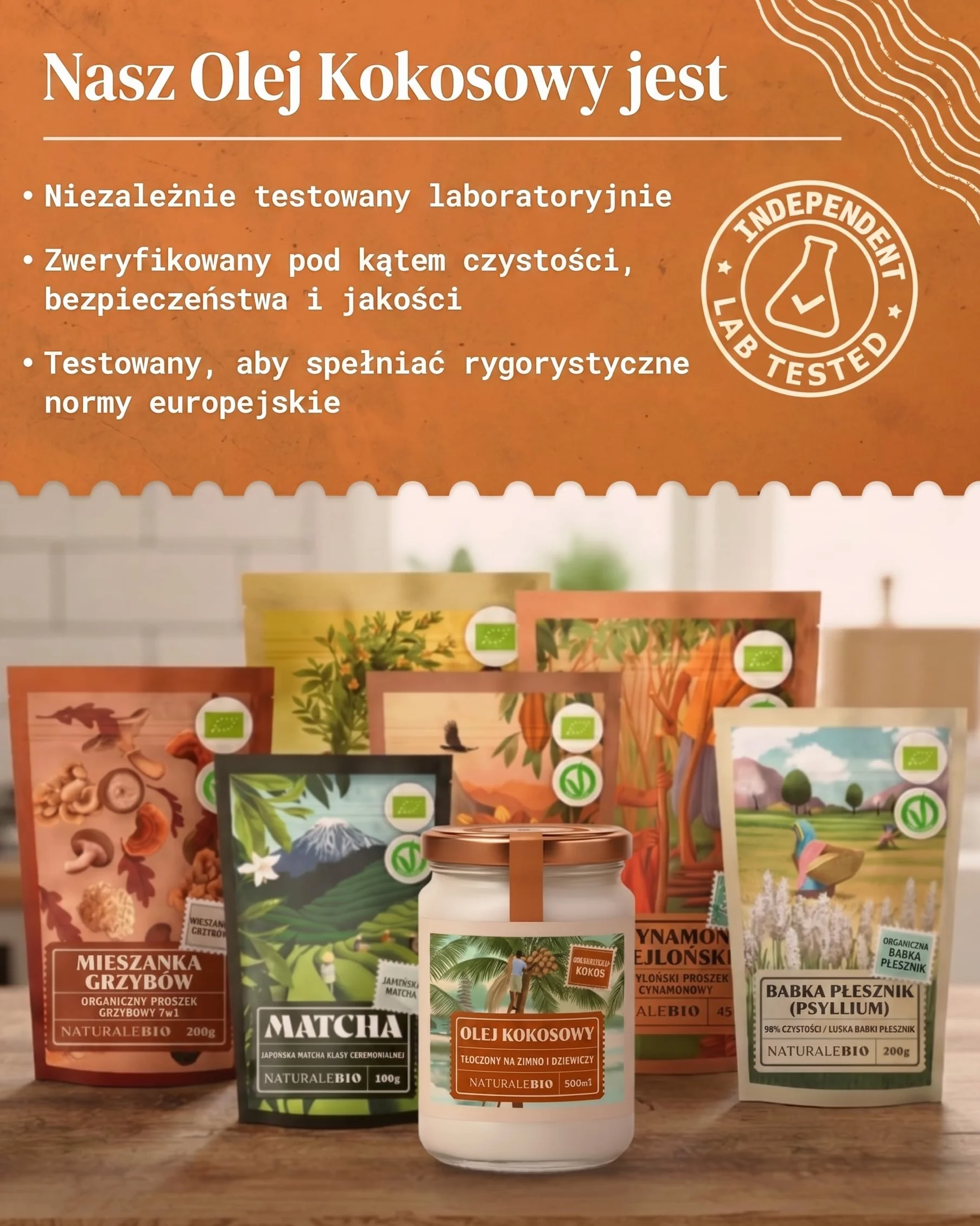 Olej kokosowy ekologiczny Extra Virgin 1000 ml. Surowy i tłoczony na zimno. 100% organiczny, naturalny i czysty. Bio natywny i nierafinowany. Kraj pochodzenia Sri Lanka. NaturaleBio