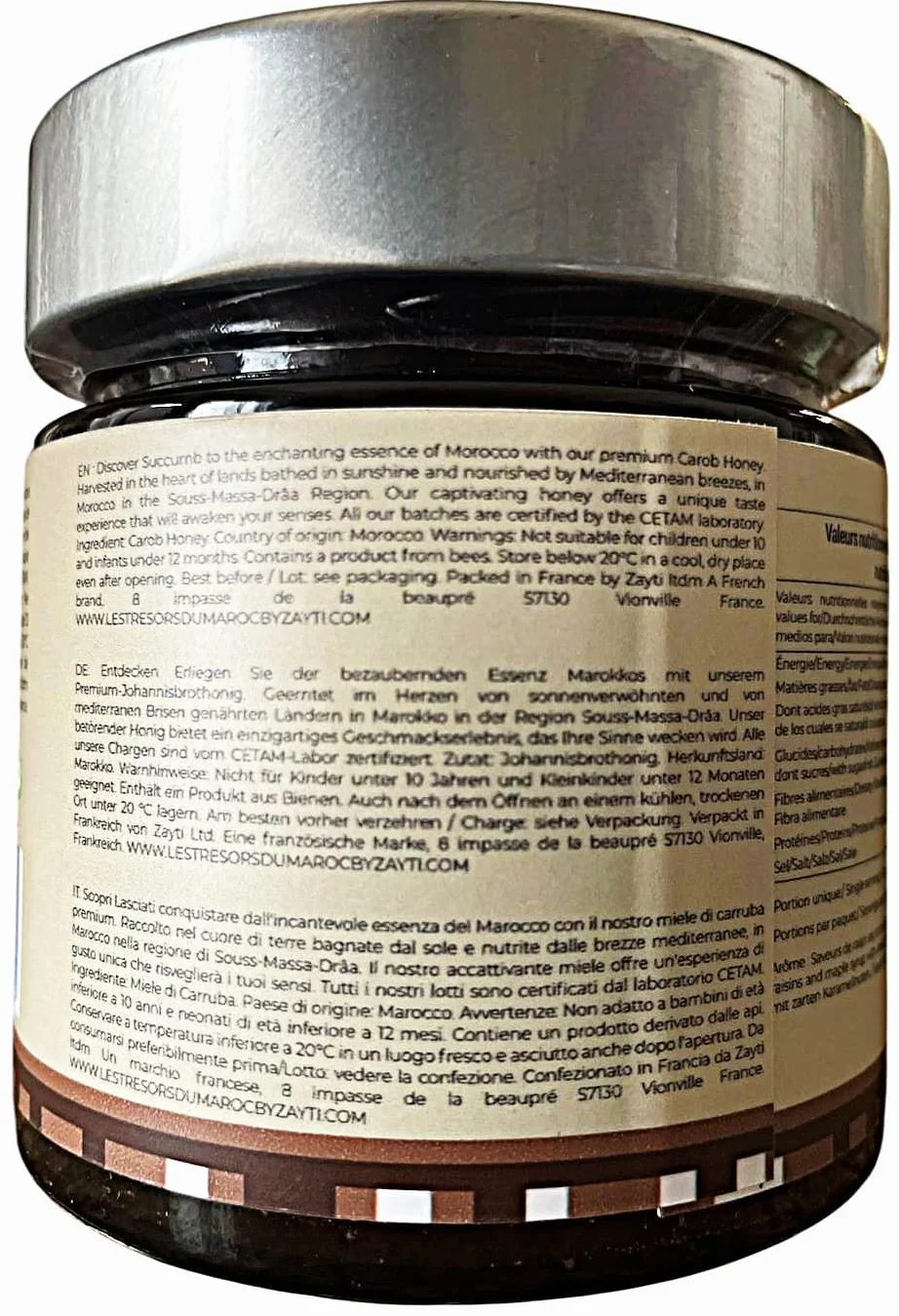 Miód Caroubier z Maroka 300g naturalny z regionu Souss Massa Draa