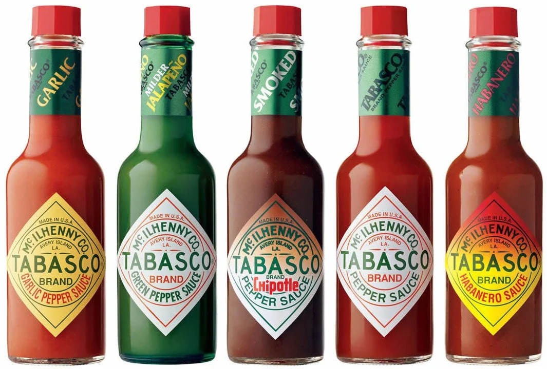 Tabasco Sos chili 60 ml zestaw 5 smaków czerwony zielony habanero chipotle czosnek