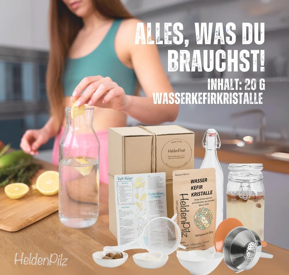 HeldenPilz zestaw startowy organicznego kefiru wodnego 30 g