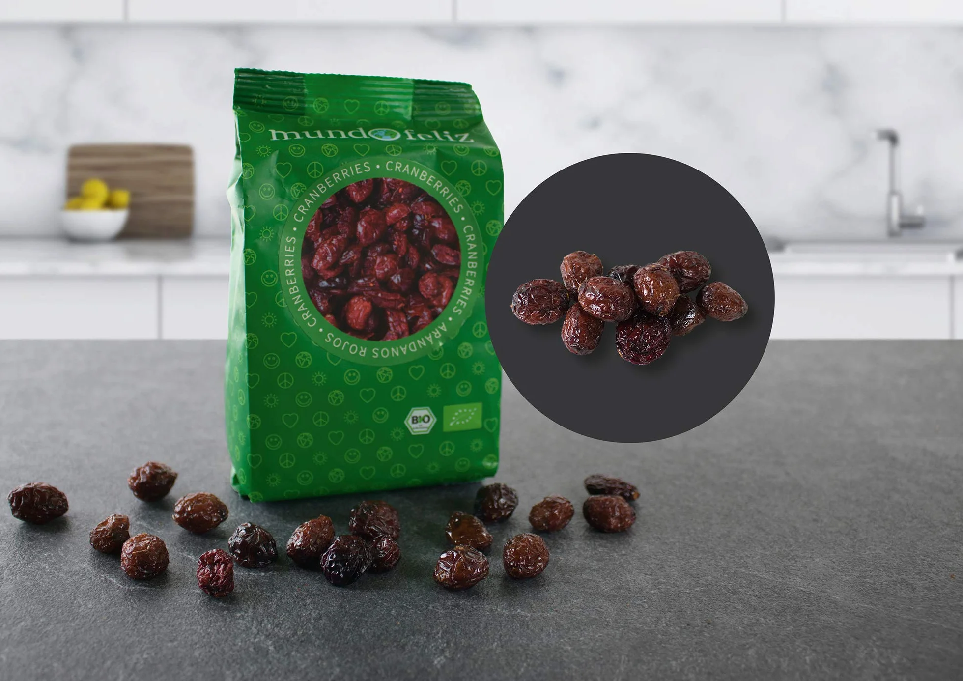 Mundo Feliz Organiczna Żurawina Suszona 5 X 100 G