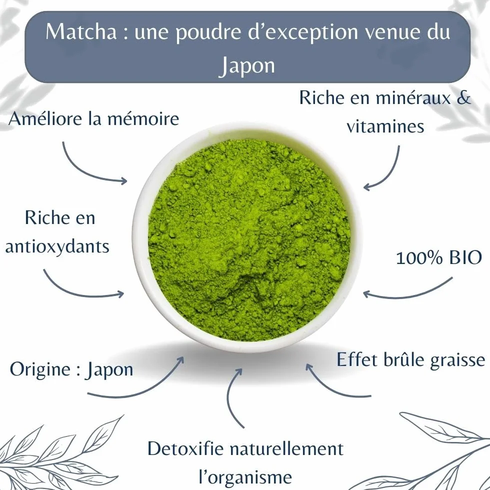 Organiczna japońska matcha sypki mielony zielony proszek herbaciany 200 g 100 filiżanek