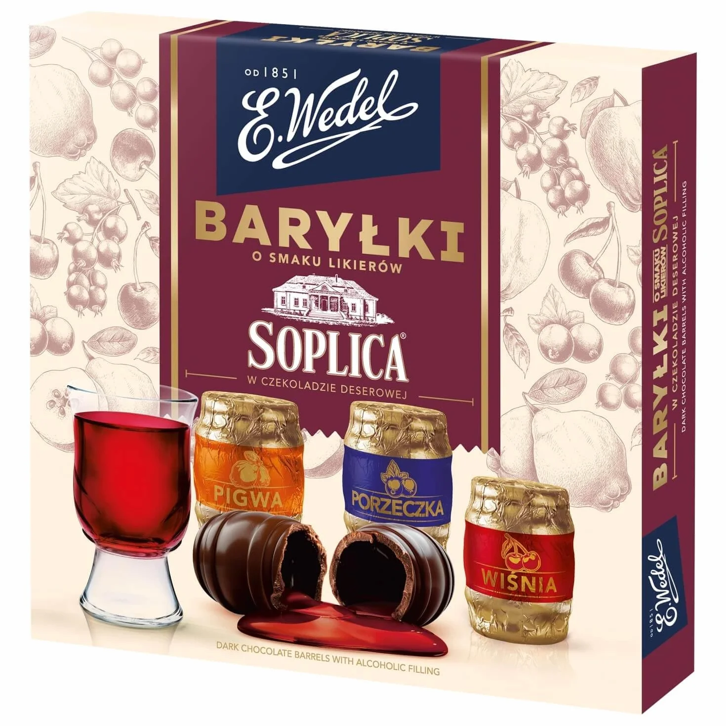 E.Wedel Baryłki o smaku likierów Soplica - czekoladki z alkoholem 200g