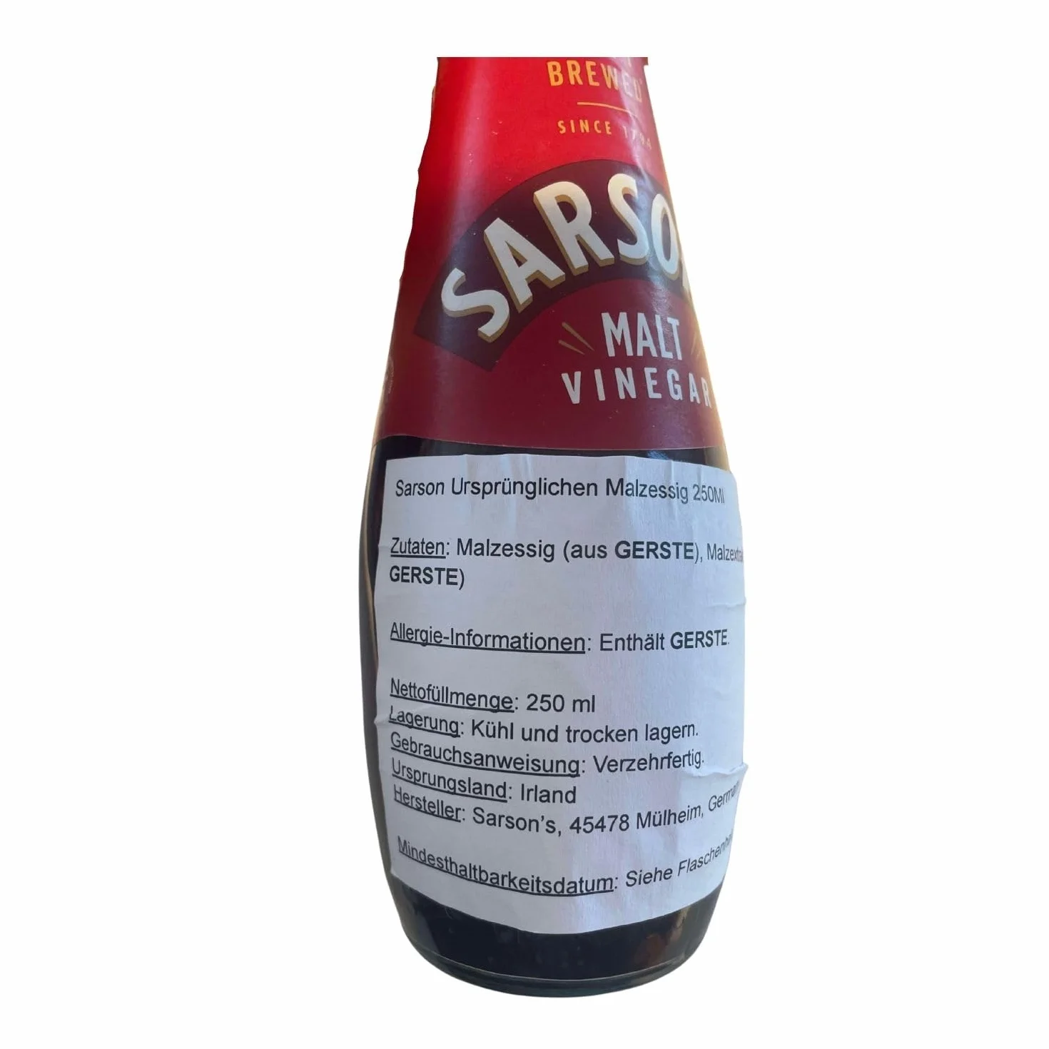 Sarson´s Malt Vinegar butelka szklana 2 x 250 ml