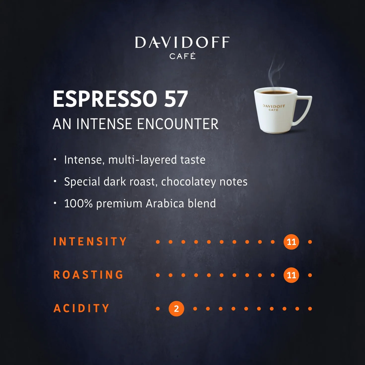 Davidoff Espresso 57 Intense Kawa rozpuszczalna 100% Arabica, 100 g