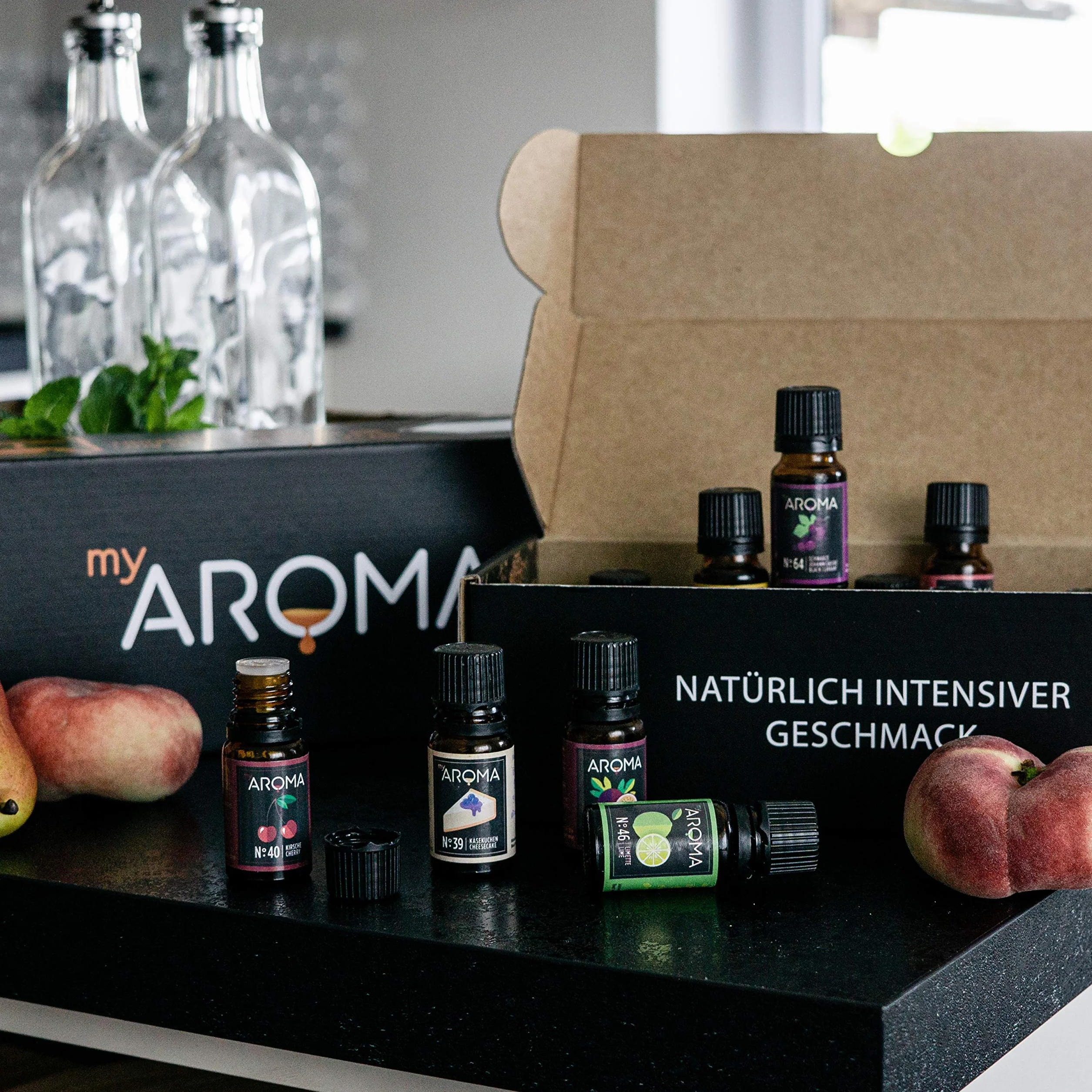 myAROMA Flavour Drops – kapsułki gwarancyjne 10 ml, krople smakowe bez cukru, bez kalorii i wegańskie, naturalny aromat spożywczy bez sztucznych barwników do pieczenia, jedzenia i picia, nr 23