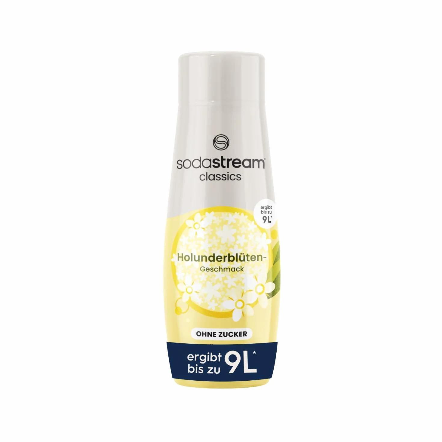 SodaStream Syrop z czarnego bzu bez cukru, 1 x butelka daje 9 litrów gotowego napoju, przygotowany w kilka sekund i zawsze świeży, 440 ml