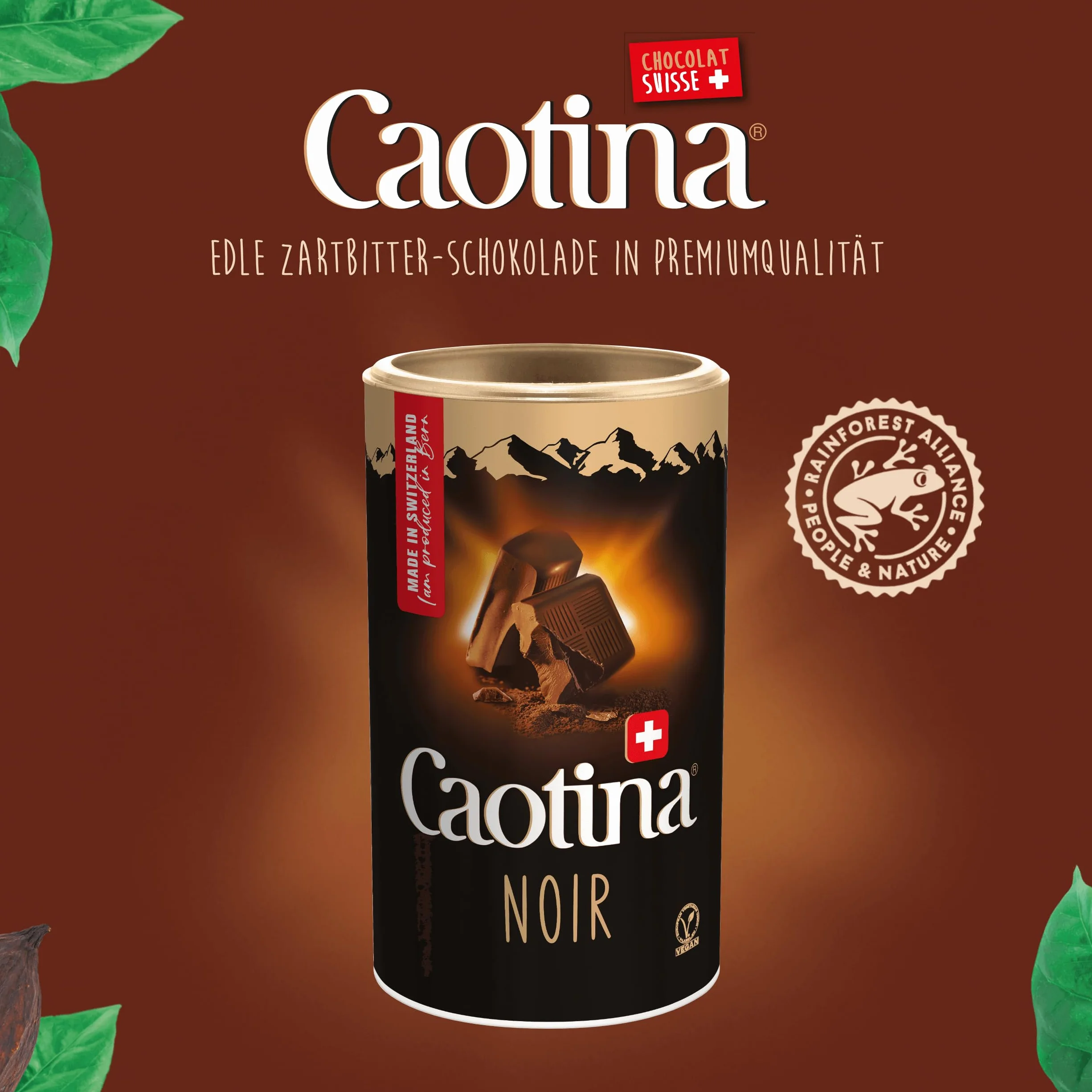 Caotina Noir ciemna czekolada do picia kakao w proszku gorąca czekolada