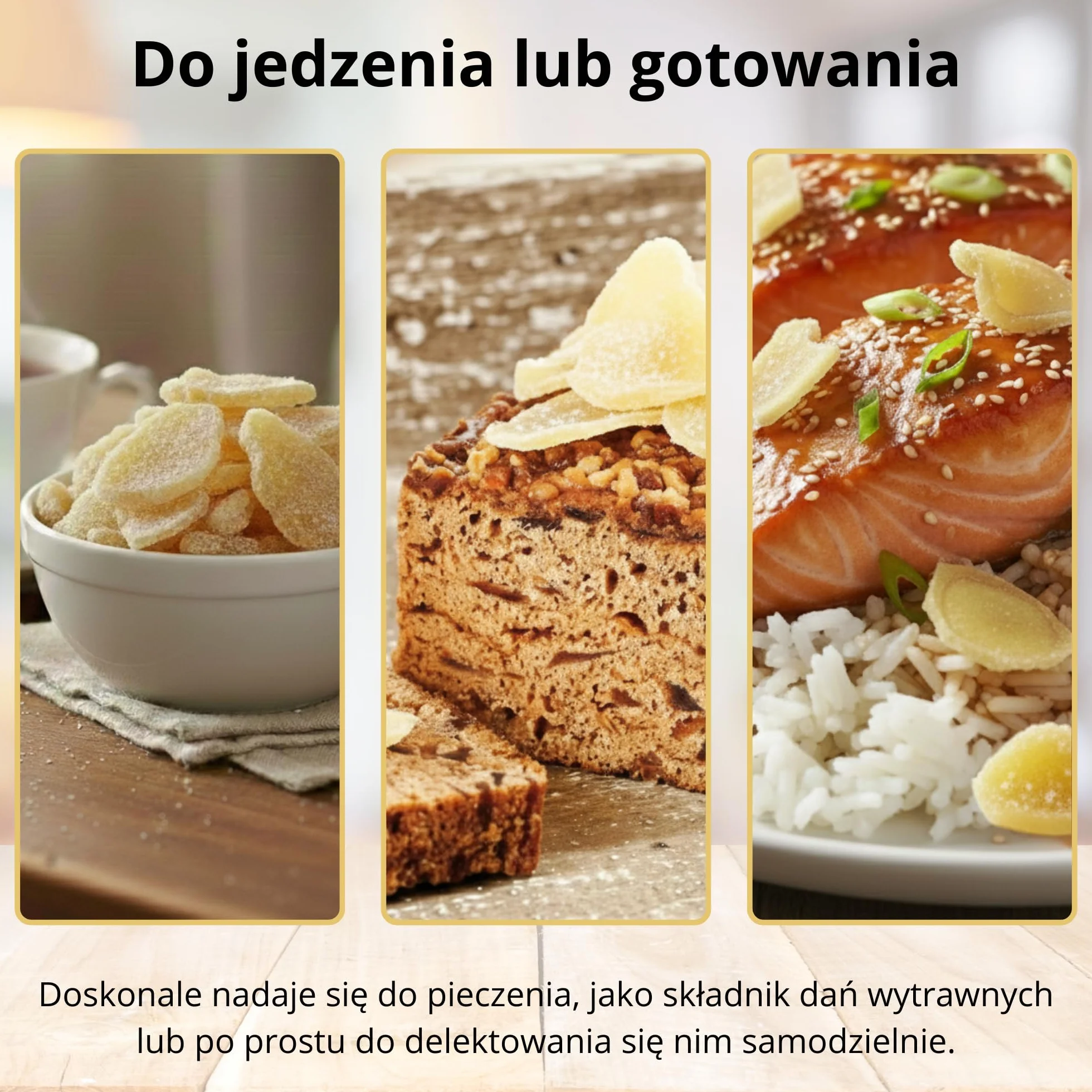Kandyzowany imbir bio słupki 940g Certyfikat Bio