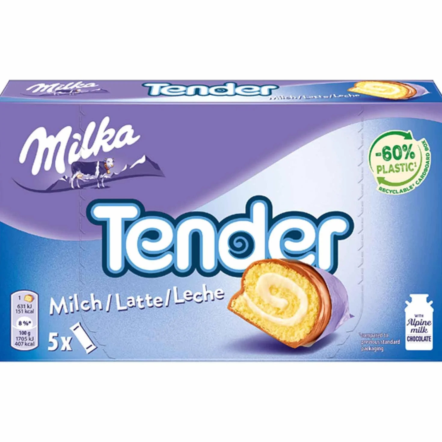 Milka Tender Milch Riegel, 185g