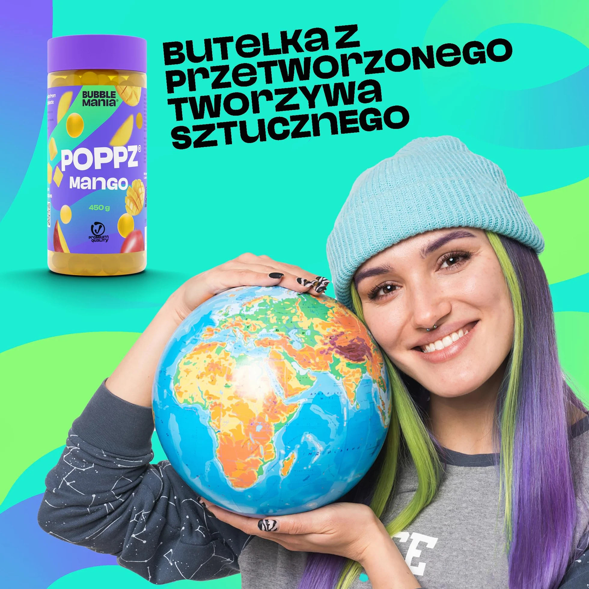 Bubble Mania Popping Boba Perły Owocowe do Bubble Tea Mango Arbuz 2 rodzaje