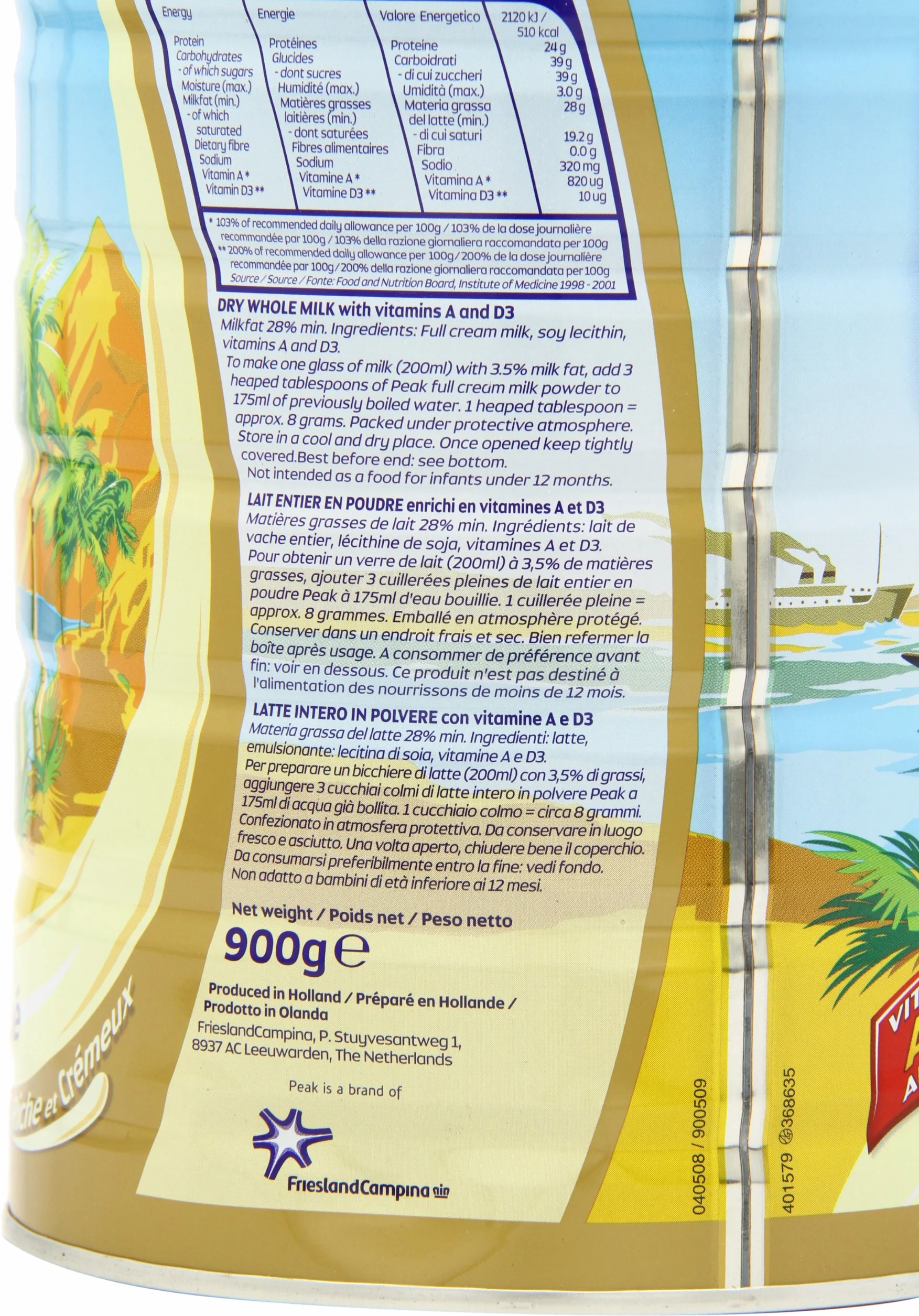 Peak Dry Whole Milk Powder 900 g
