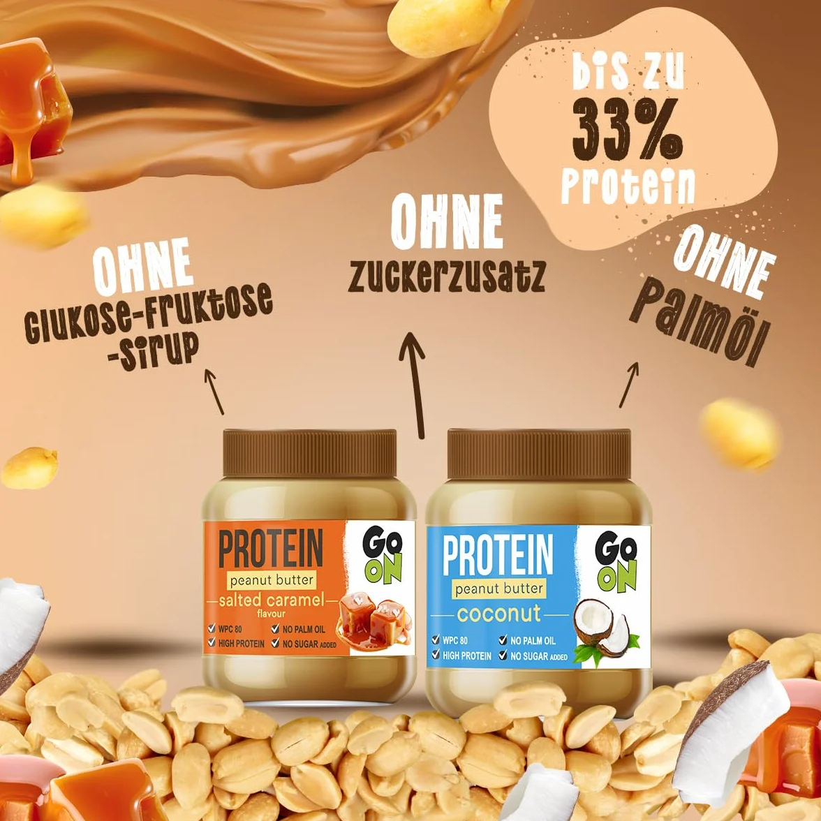 GO ON Proteinowe masło orzechowe bez cukru i palmowego Kokos 6 x 350g