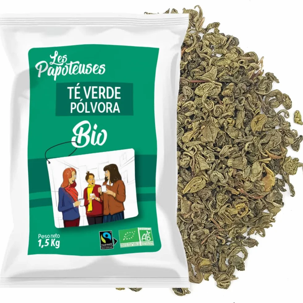 Zielona herbata Gunpowder z całych liści 1500g organiczna Sprawiedliwy Handel z Chin