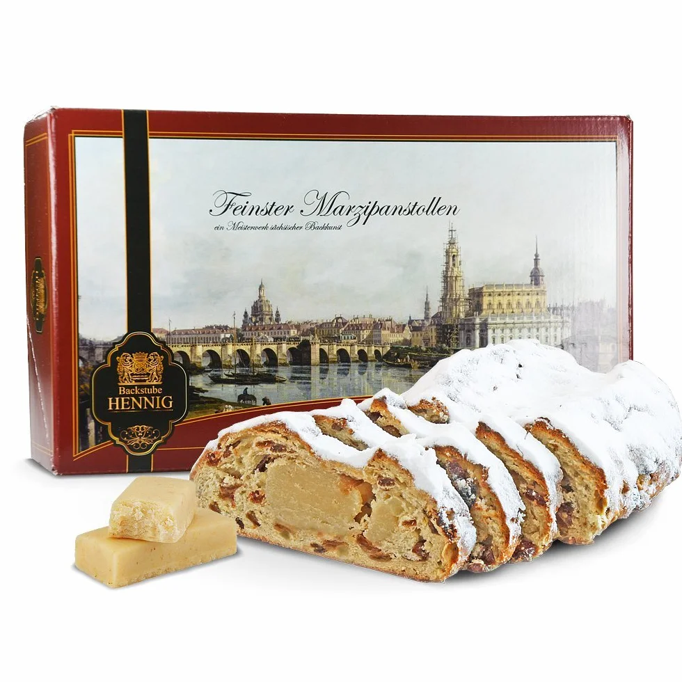 1000 g ręcznie wykonane korki marcepanowe w kartonie prezentowym z motywem – Panorama Drezno (1000 g)