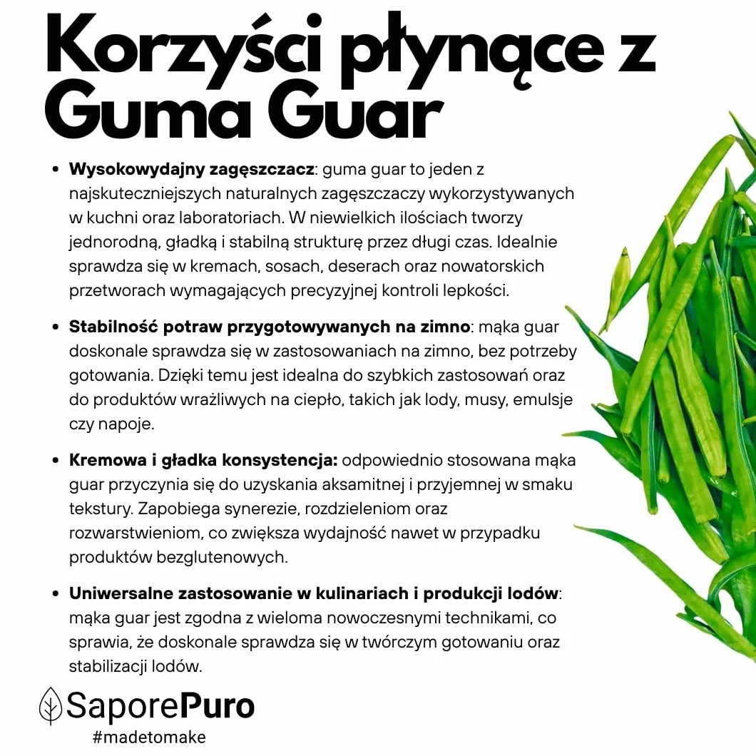 Saporepuro Guma guar 50 gr - Guar Gum - mąka z gumy guar