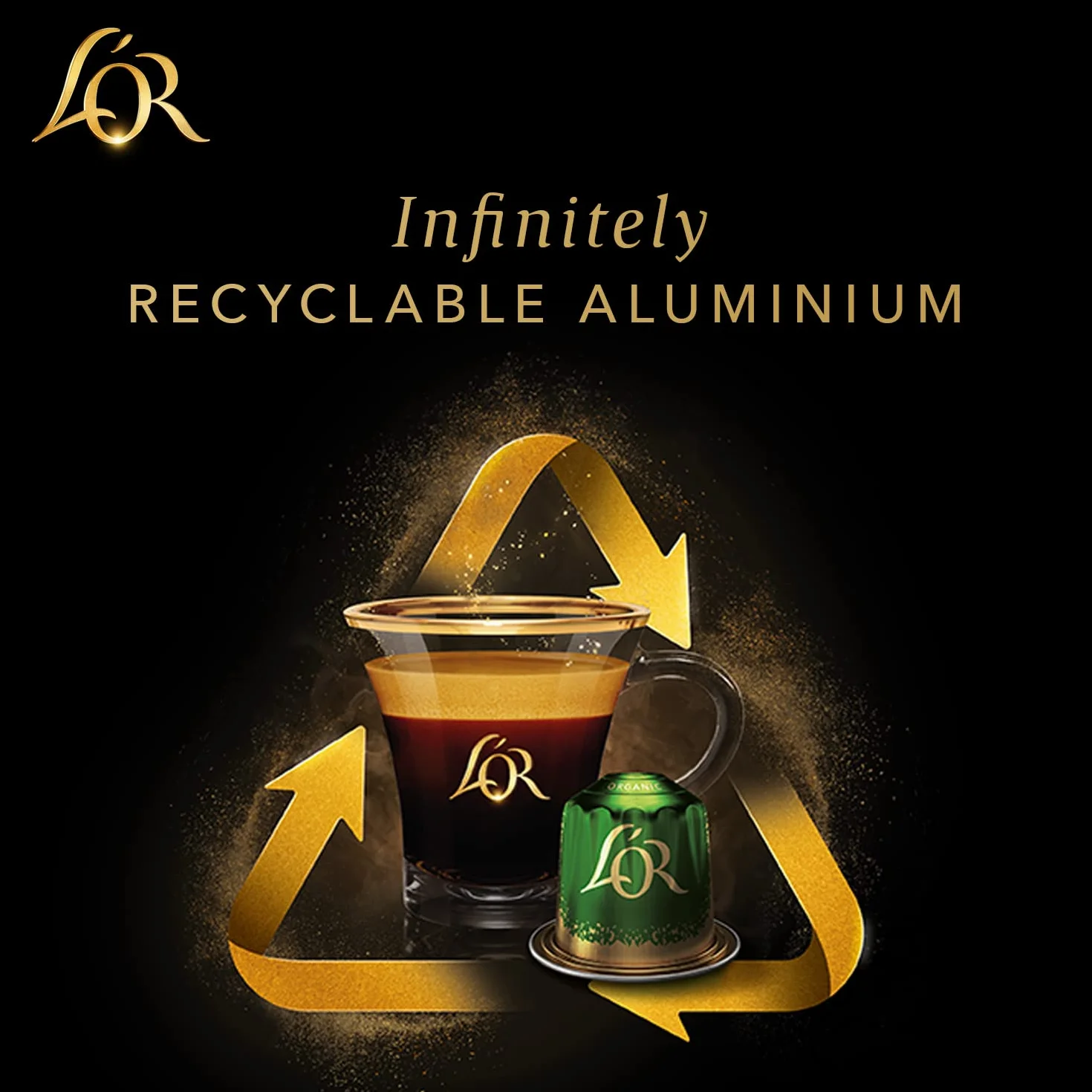 L'OR Ristretto (104 g), 20 szt. kapsułek do kawy Lor, kompatybilne z Nespresso, mocny aromat, zrównoważona uprawa
