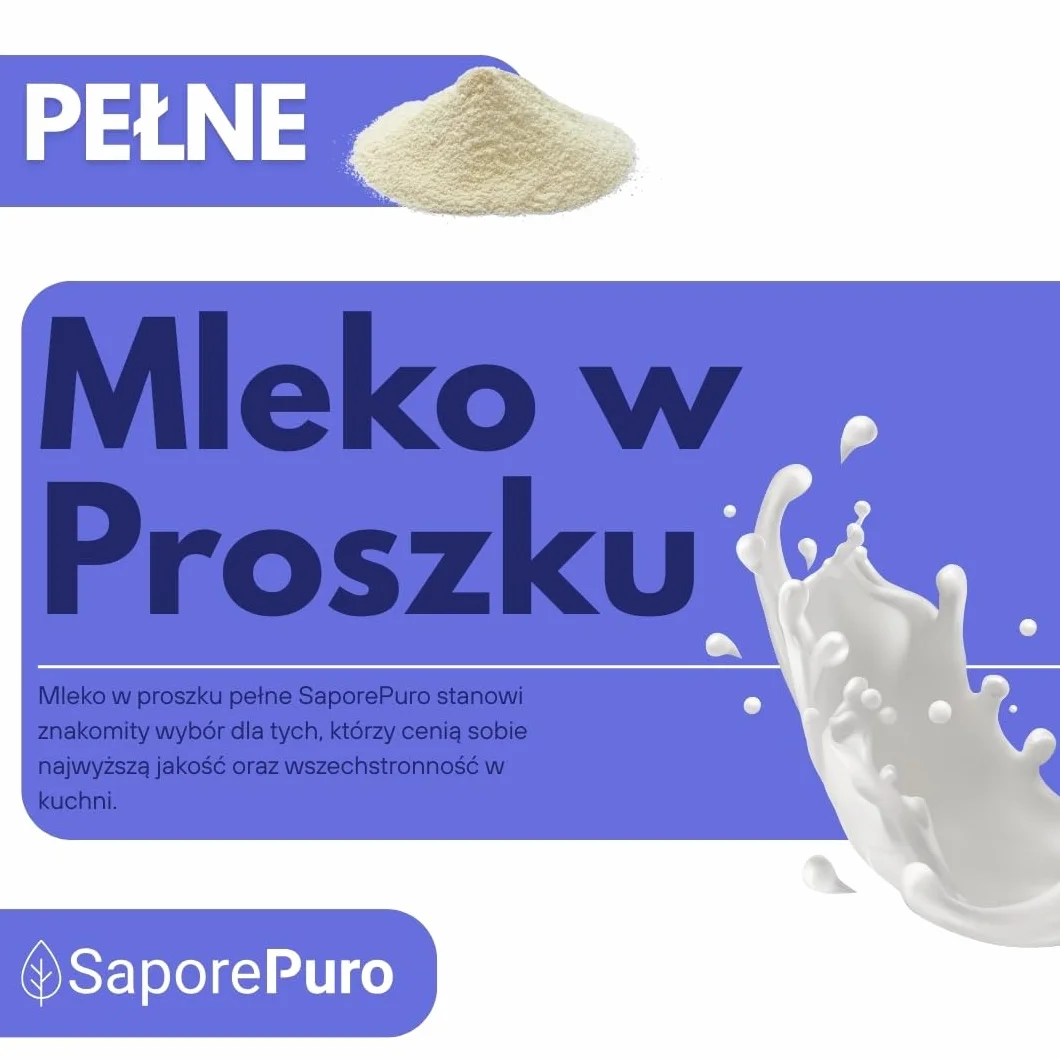 Saporepuro Pełne mleko w proszku 1 kg