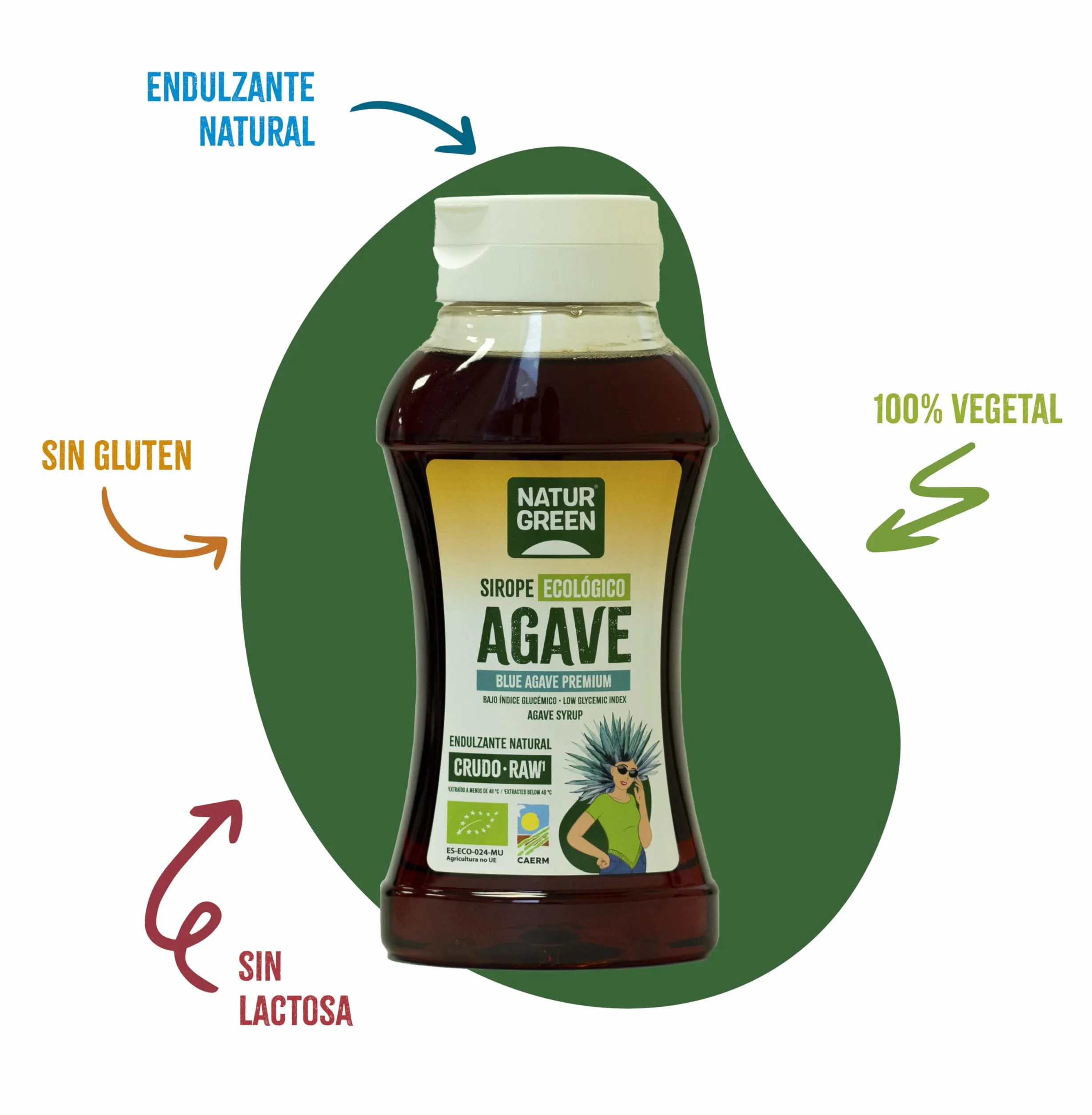 Nutricosmetics - Naturgreen Sirope De Agave Crudo 500ml