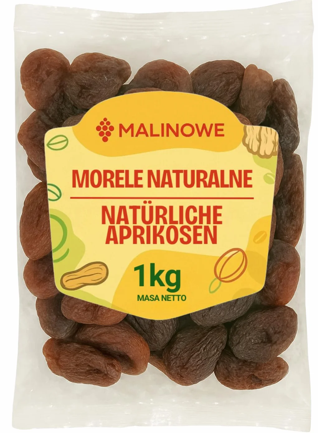 Malinowe MORELE SUSZONE NATURALNE 1kg Naturalne Ciemne