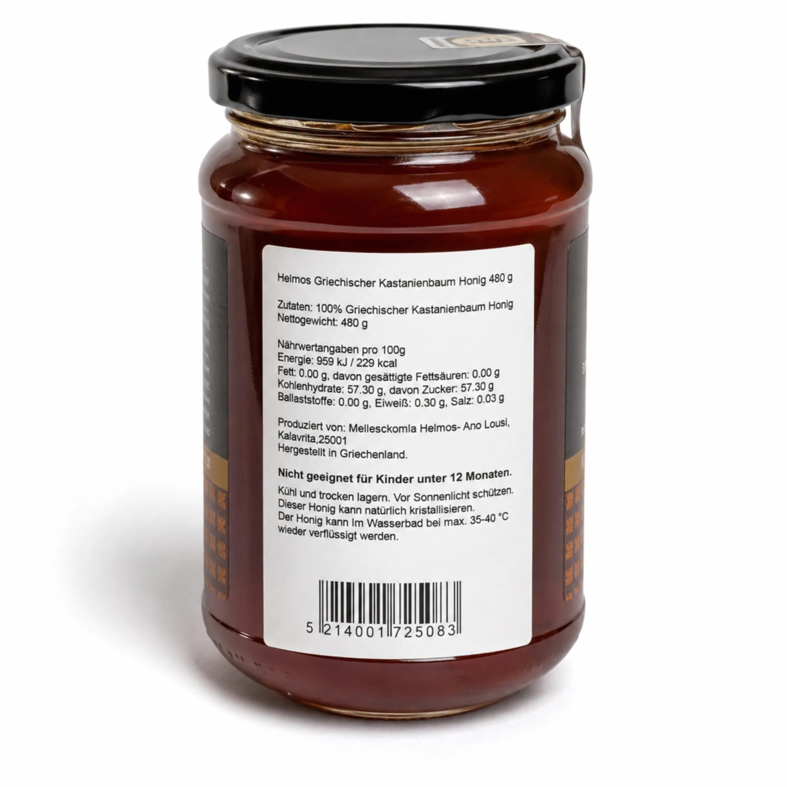 Helmos Grecki Miód Kasztanowy 480g