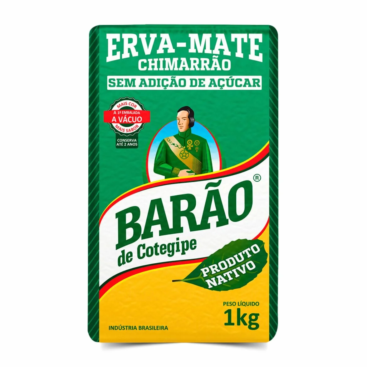 Yerba Mate Barao Nativa 1kg - BRCOFFEE - Herbata Yerba Mate - Mniejsza (Small) - Torba