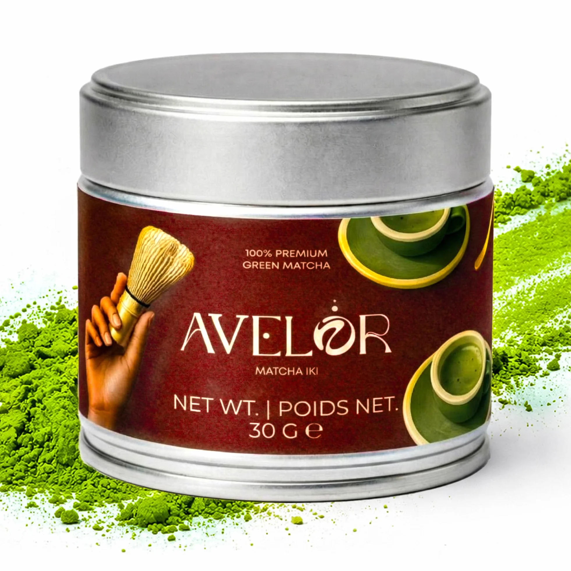 Premium Matcha IKI – Czysta Matcha w proszku (30g) – Jakość Premium – Oryginalna zielona herbata Matcha – Pierwszy zbiór – 100% naturalna i przebadana laboratoryjnie