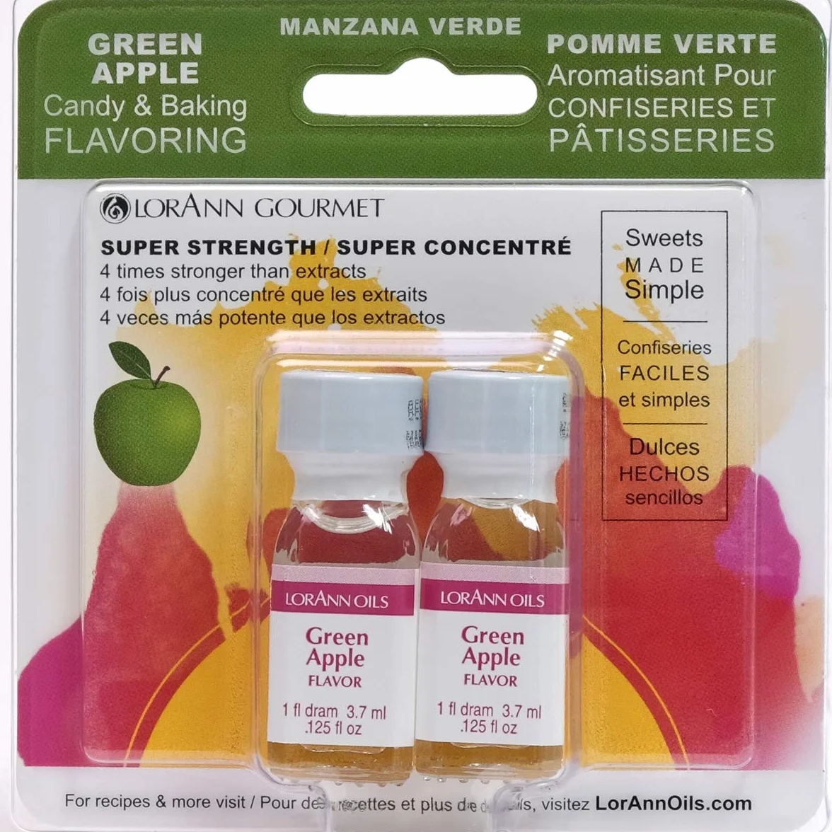 Candy & Baking Flavoring .125oz 2/Pkg-Green Apple