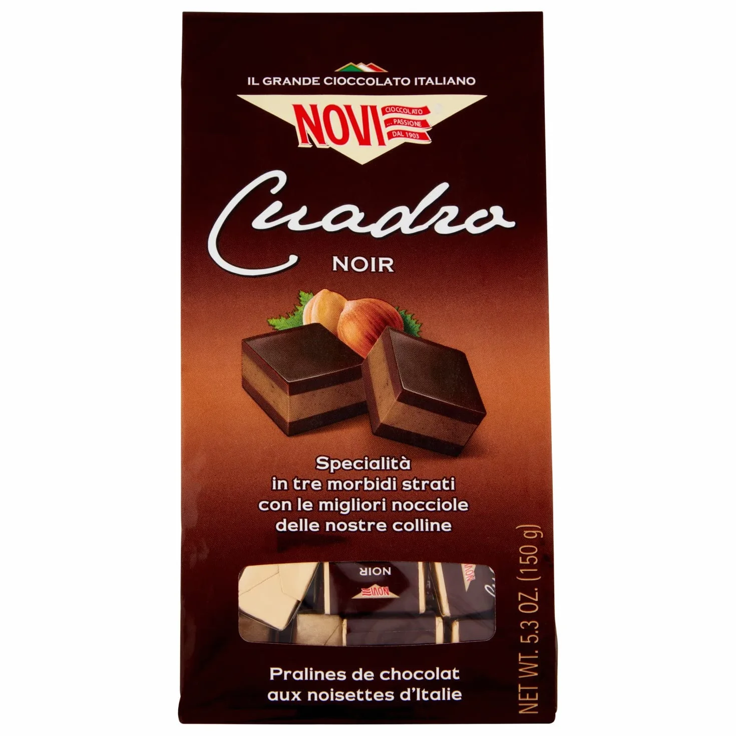 Praliny włoskie z kremem Cuadro Noir 150g - Novi