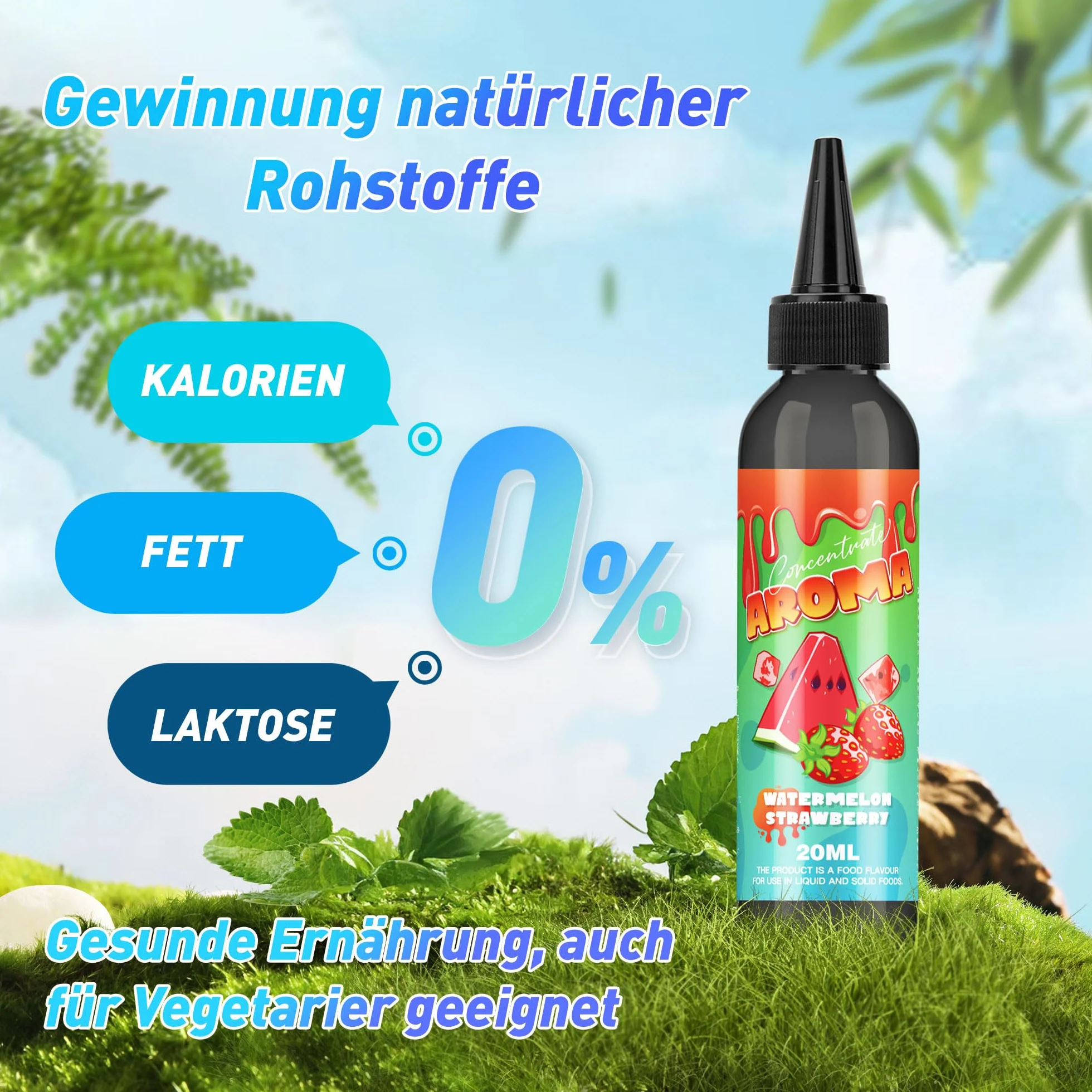 FURUN Koncentrat Aromatyczny 20 ml (w butelce 120 ml) – Zapach do gotowania, pieczenia, napojów (Malina z borówką)