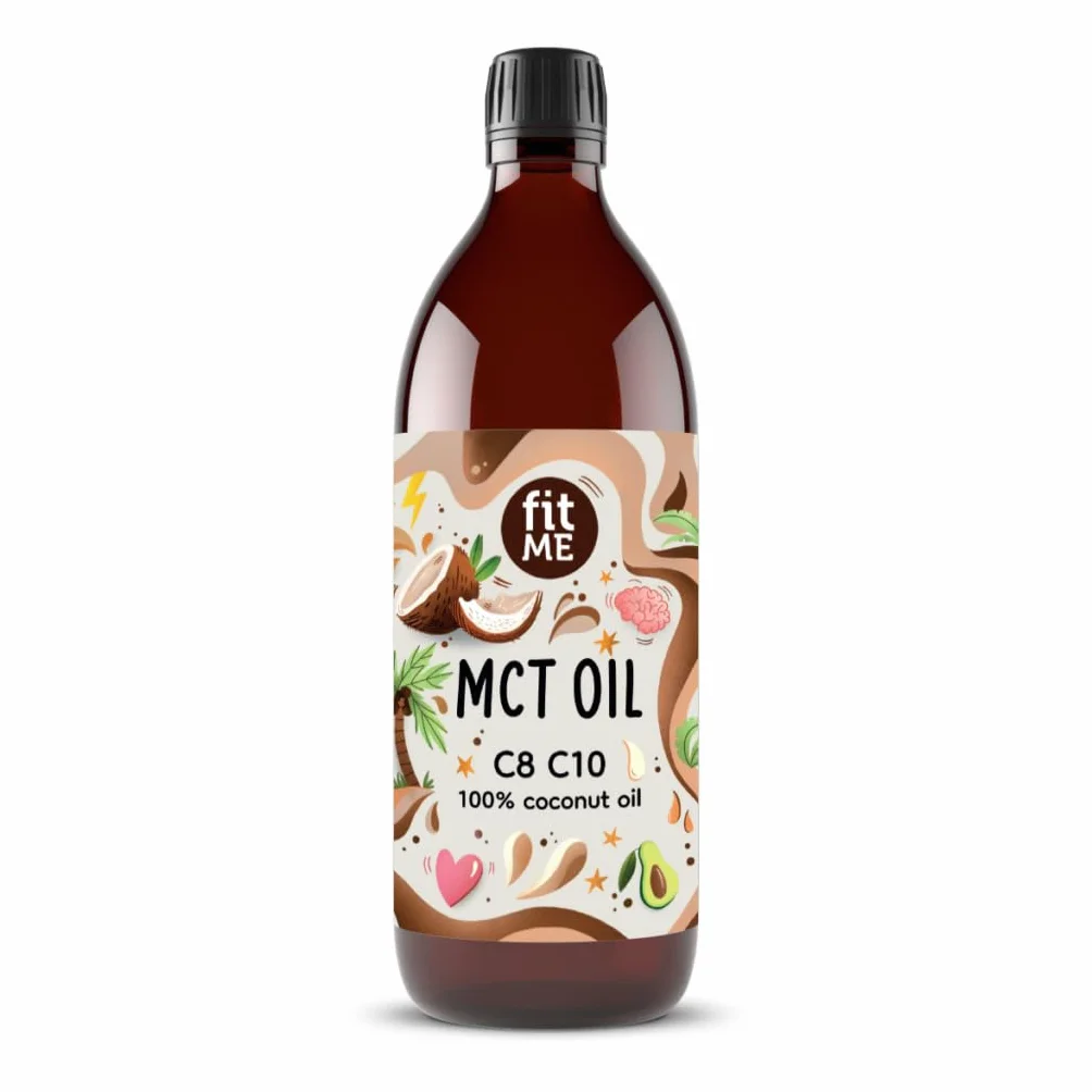Olej MCT na Bazie Oleju Kokosowego 500 ml - Olej MCT z 60% Kwasu Kaprylowego (C8) i 40% Kwasu Kaprynowego (C10) - Bezsmakowy