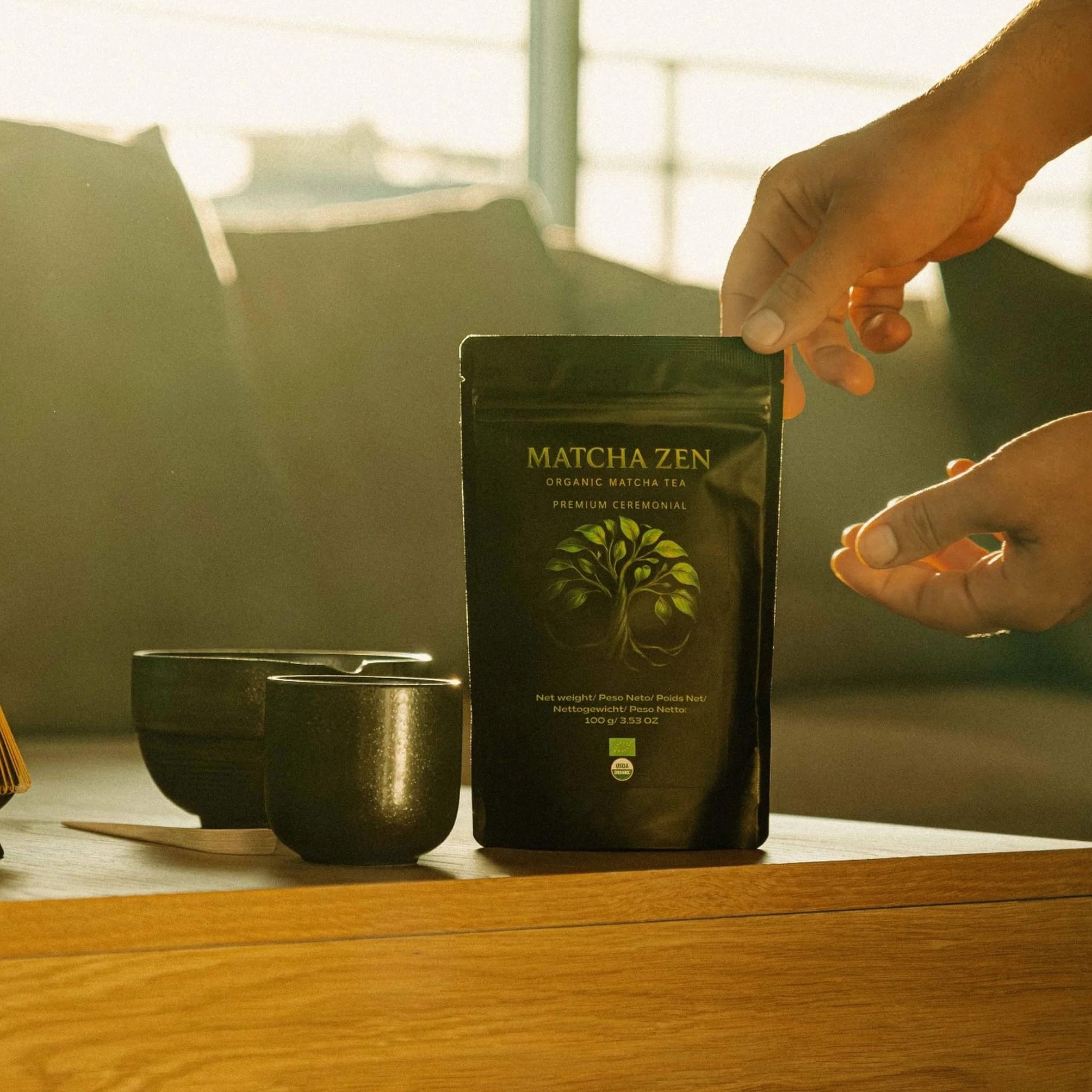 Matcha klasy premium bio 100g ekologiczna zielona herbata w proszku