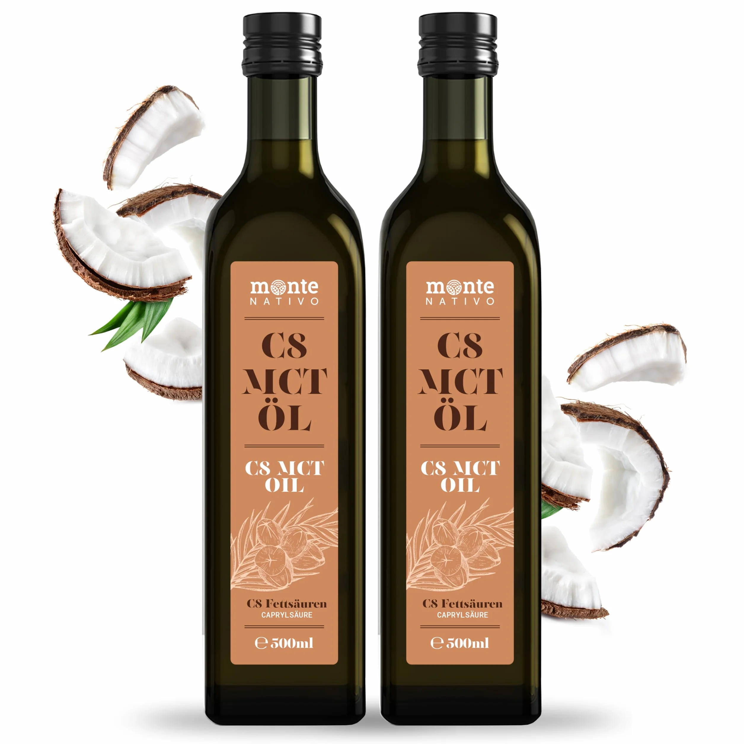 MCT C8 Monte Nativo olejek kokosowy 2 x 500 ml do diety keto