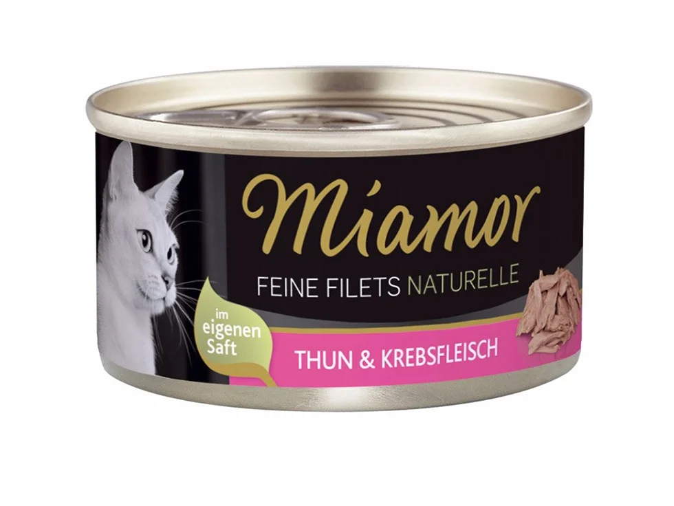 Miamor Drobne filety Naturell tuńczyk i mięso kraba 24 x 80 g