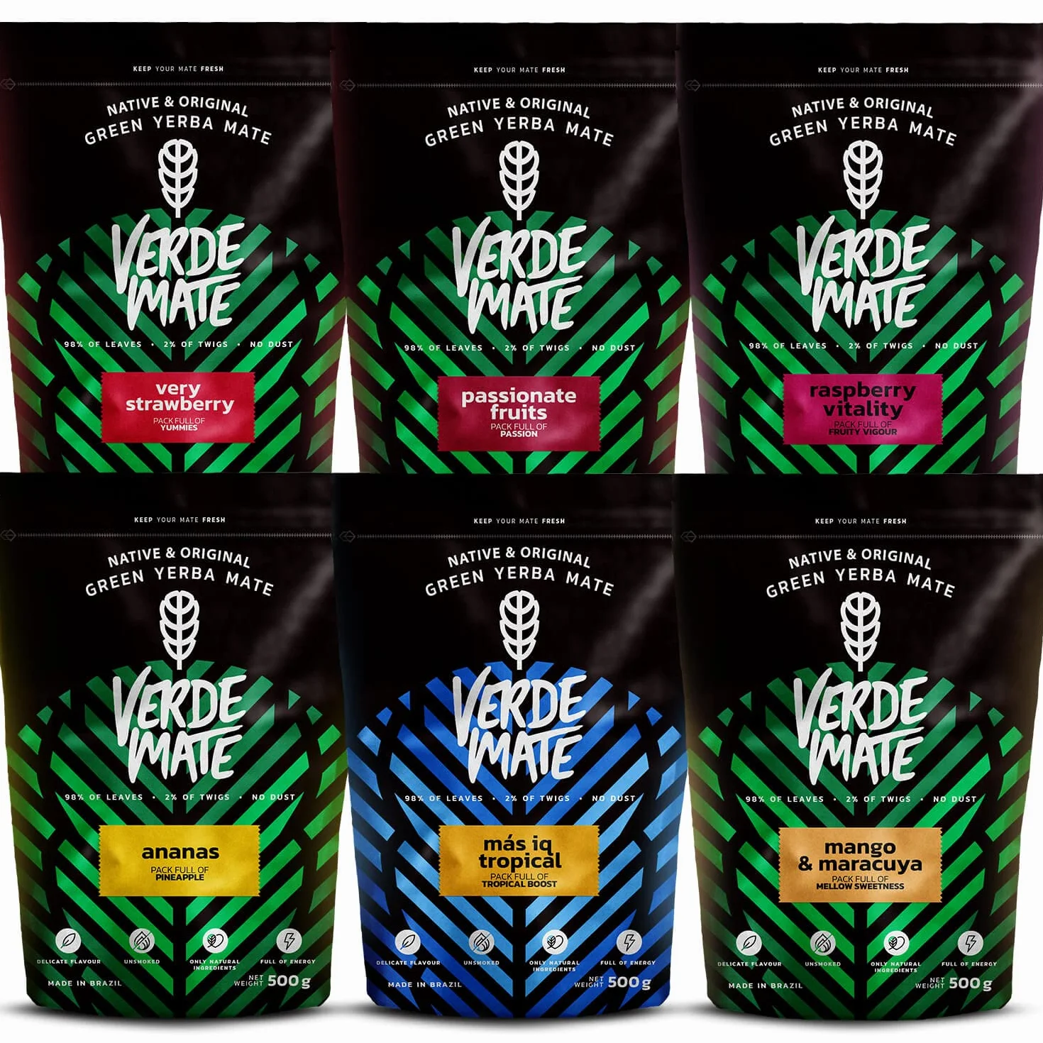 Zestaw yerba mate z owocami 6x500g 3kg Ananas truskawka papaja marakuja mango