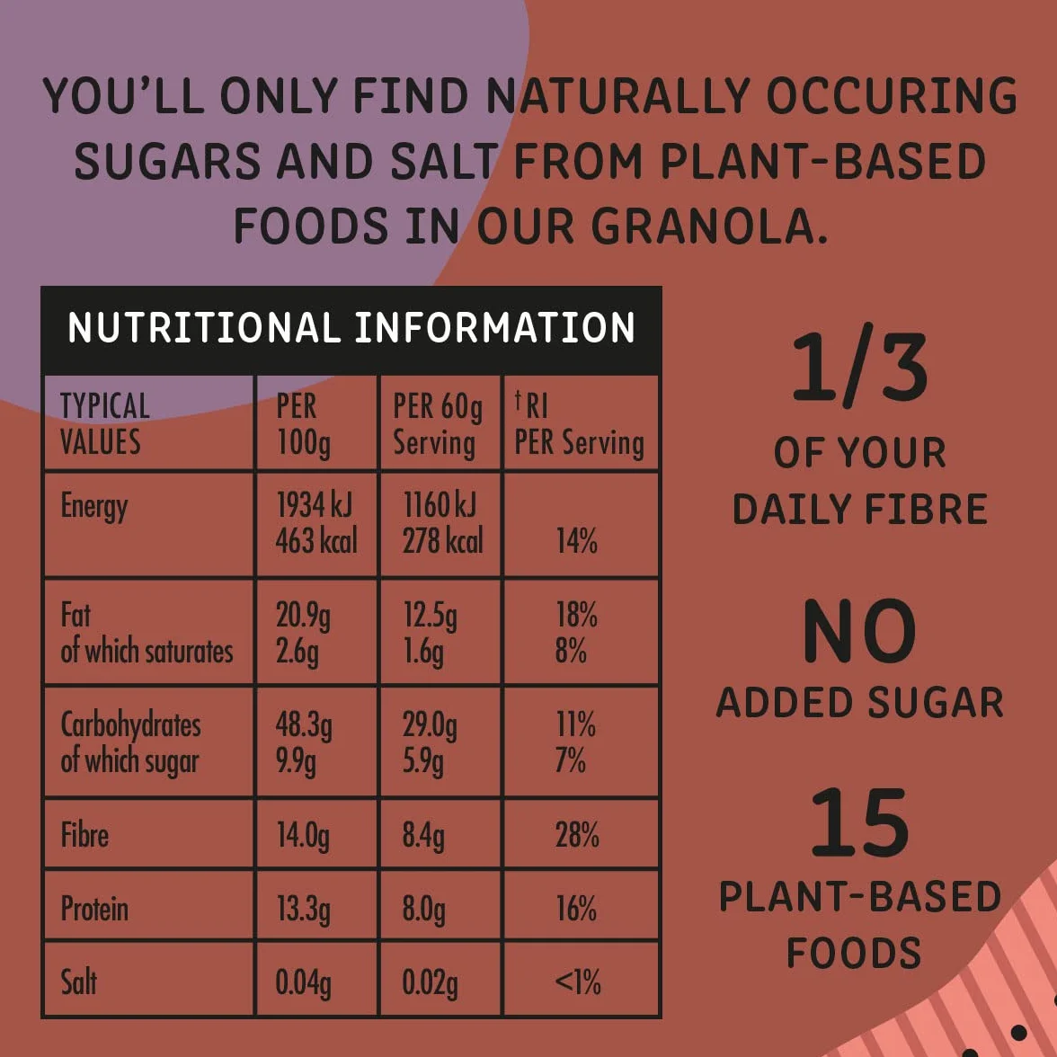 Bio&Me Super seedy and Nutty Granola wegańska bez dodatku cukru 360 g