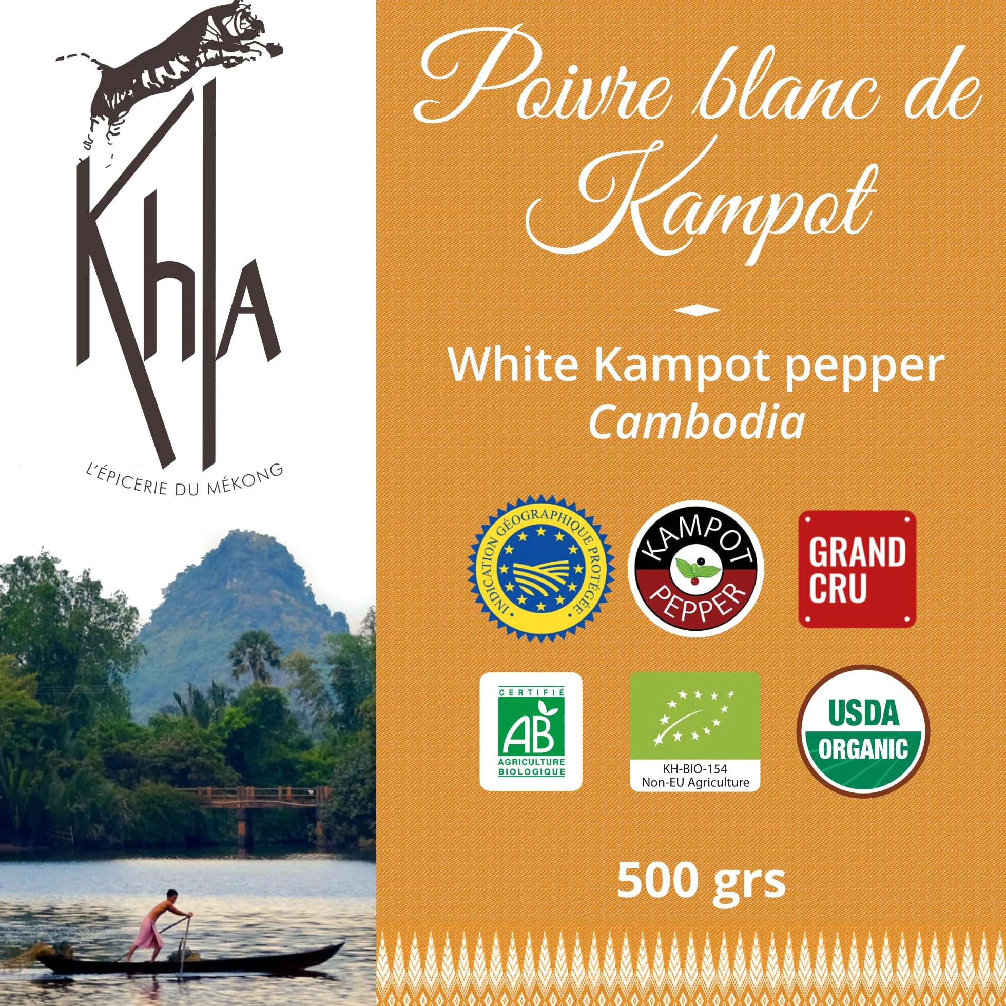 Organiczny biały pieprz Kampot 500gr