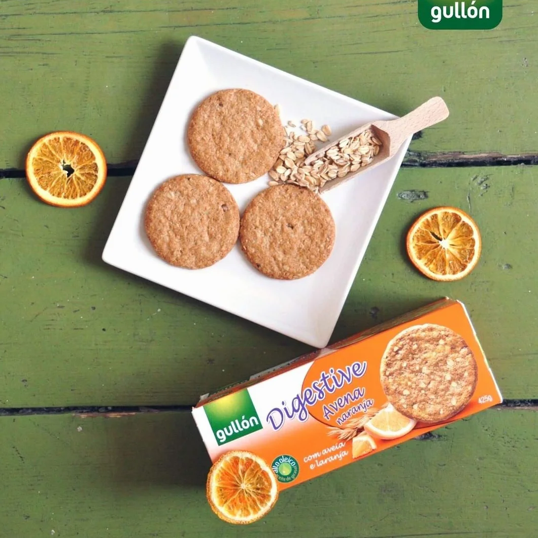 Gullón Digestiva ciastka z owsem i pomarańczą 425 g