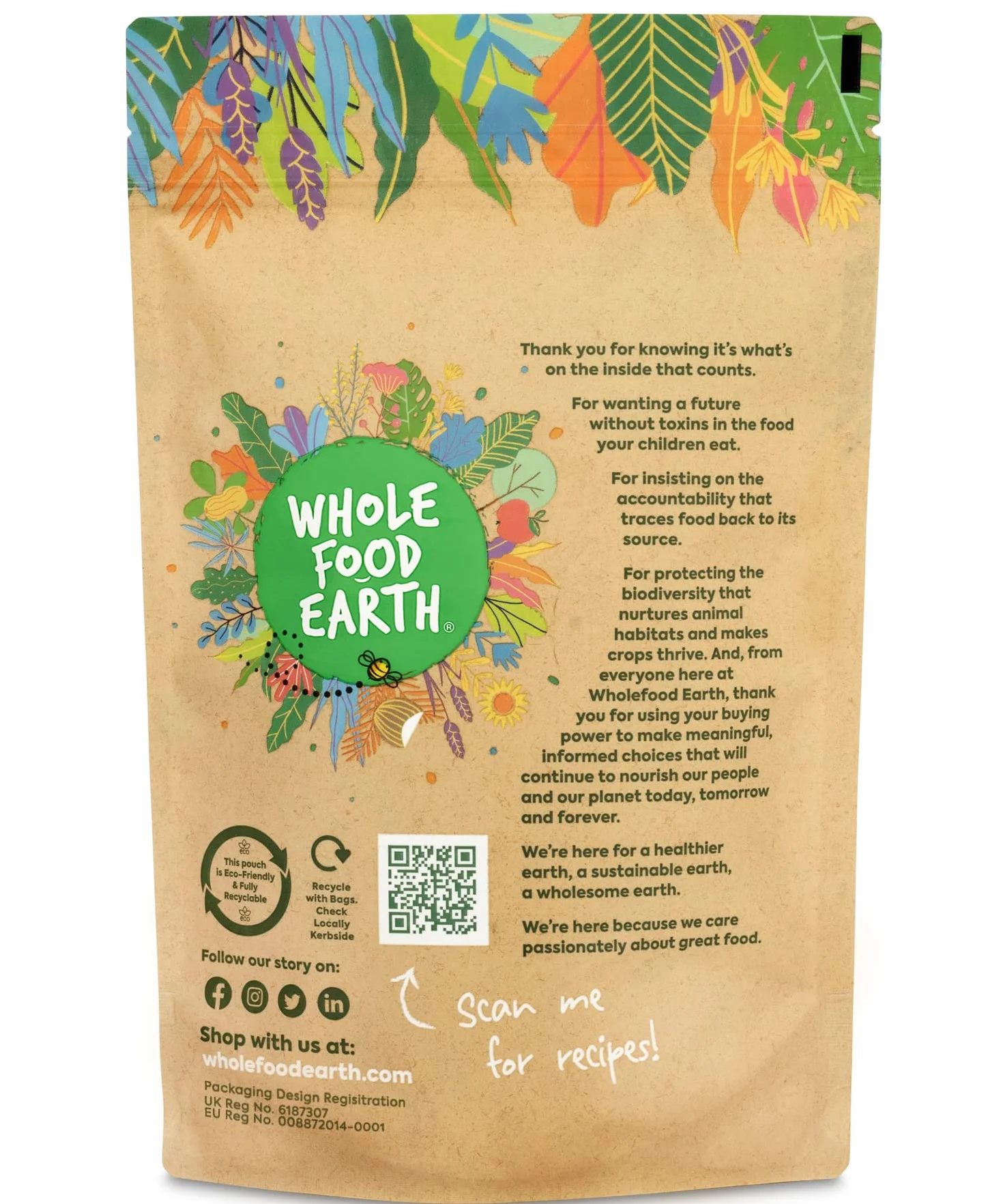 Wholefood Earth Skrobia Ziemniaczana, bez GMO, Wegańska, bez Mleka, bez Dodatku Cukru, 1 kg