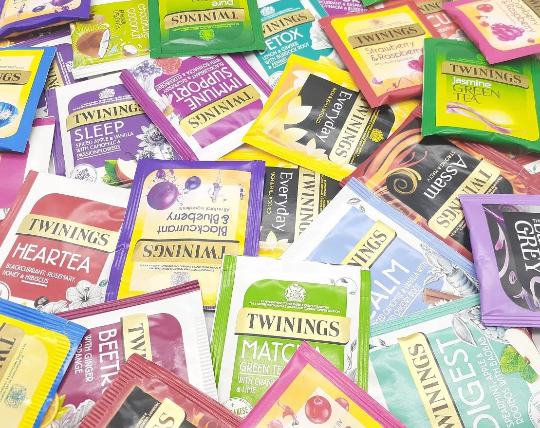Twinings Torebki do herbaty pojedynczo otulone otagowane klasyczne i smakowe wybory (15 kopert na herbatę)