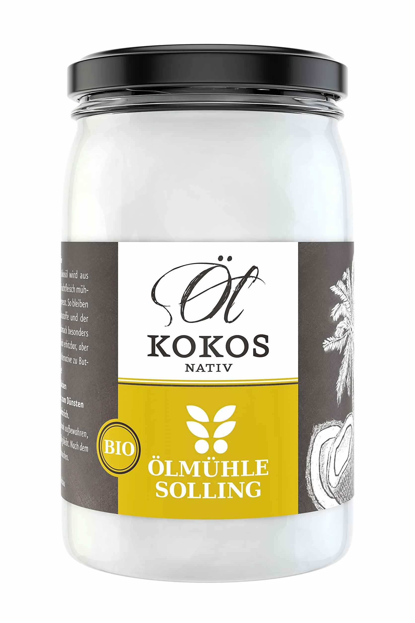 Ölmühle Solling Bio olej kokosowy w szkle 250 ml