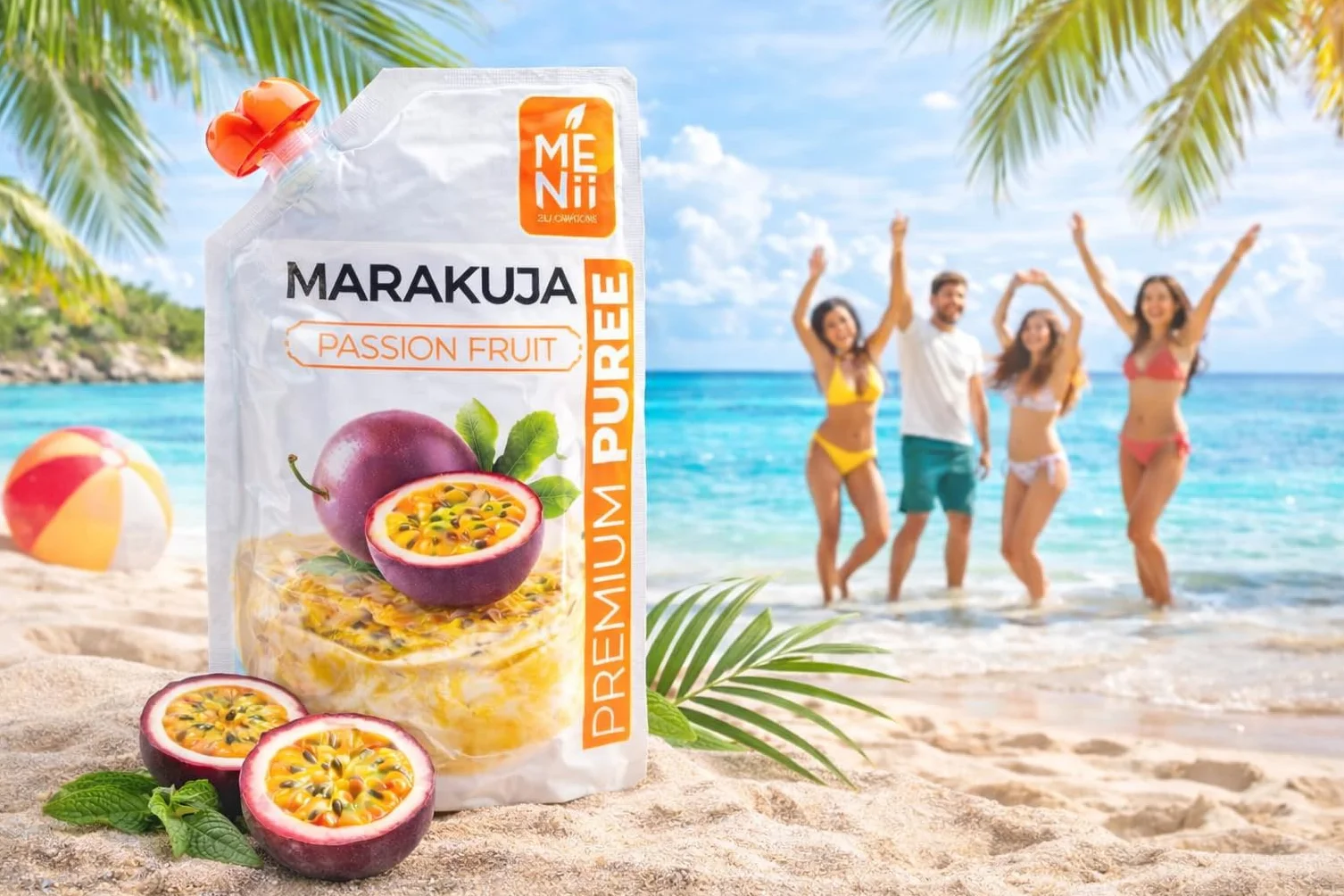 Marakuja Premium Puree Maracuja Pulpa Owocowa 1 kg do deserów, koktajli, twarogu, napojów, sorbetu, galaretki, marakui, Premium Puree, przecier owocowy