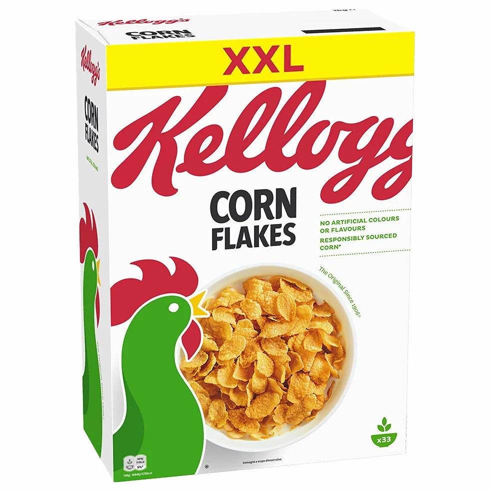 Kellogg's Corn Flakes Cerealien | klasyczne płatki kukurydziane, opakowanie pojedyncze (1 x 1 kg)