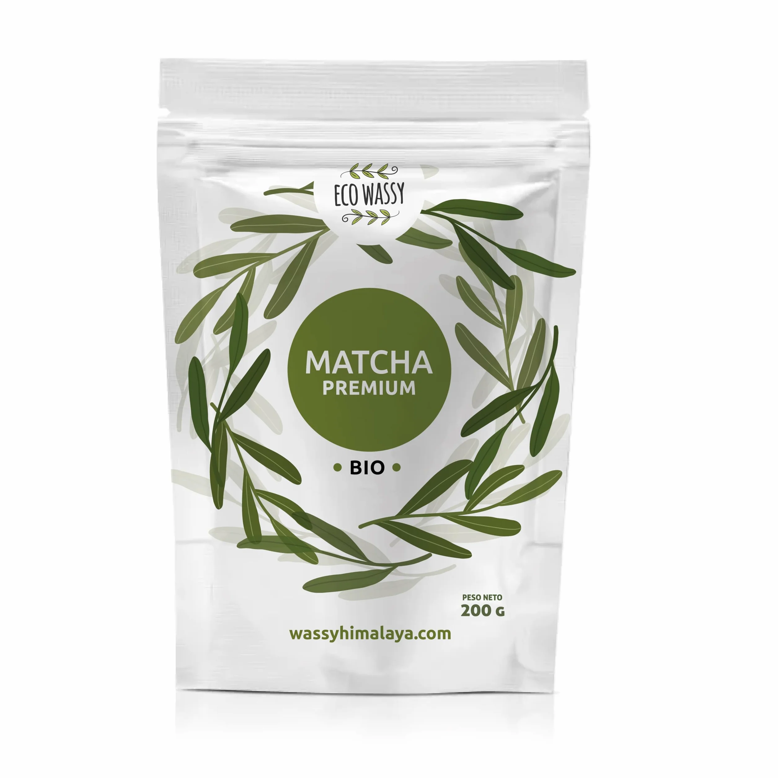 Matcha ECO WASSY Premium Proszek 200g Zielona Herbata Detoks Przeciwutleniacz