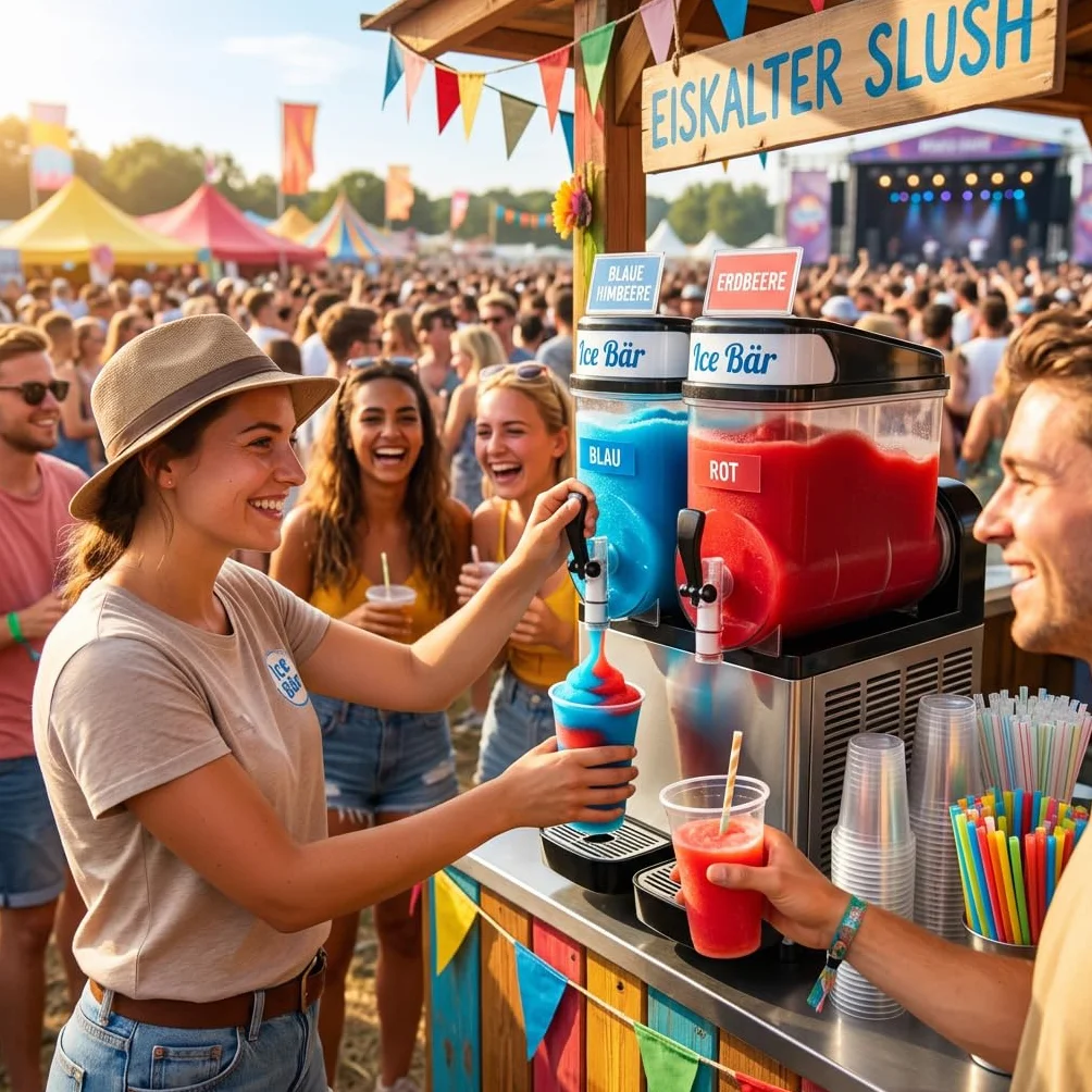 ICE BĘR Slush Syrup 12 odmian owocowych 5 litrów koncentratu BEZ AZO | smak truskawkowy | Slushy Maker Ice for Ice Cream Maker Syrup Maszyna do napojów