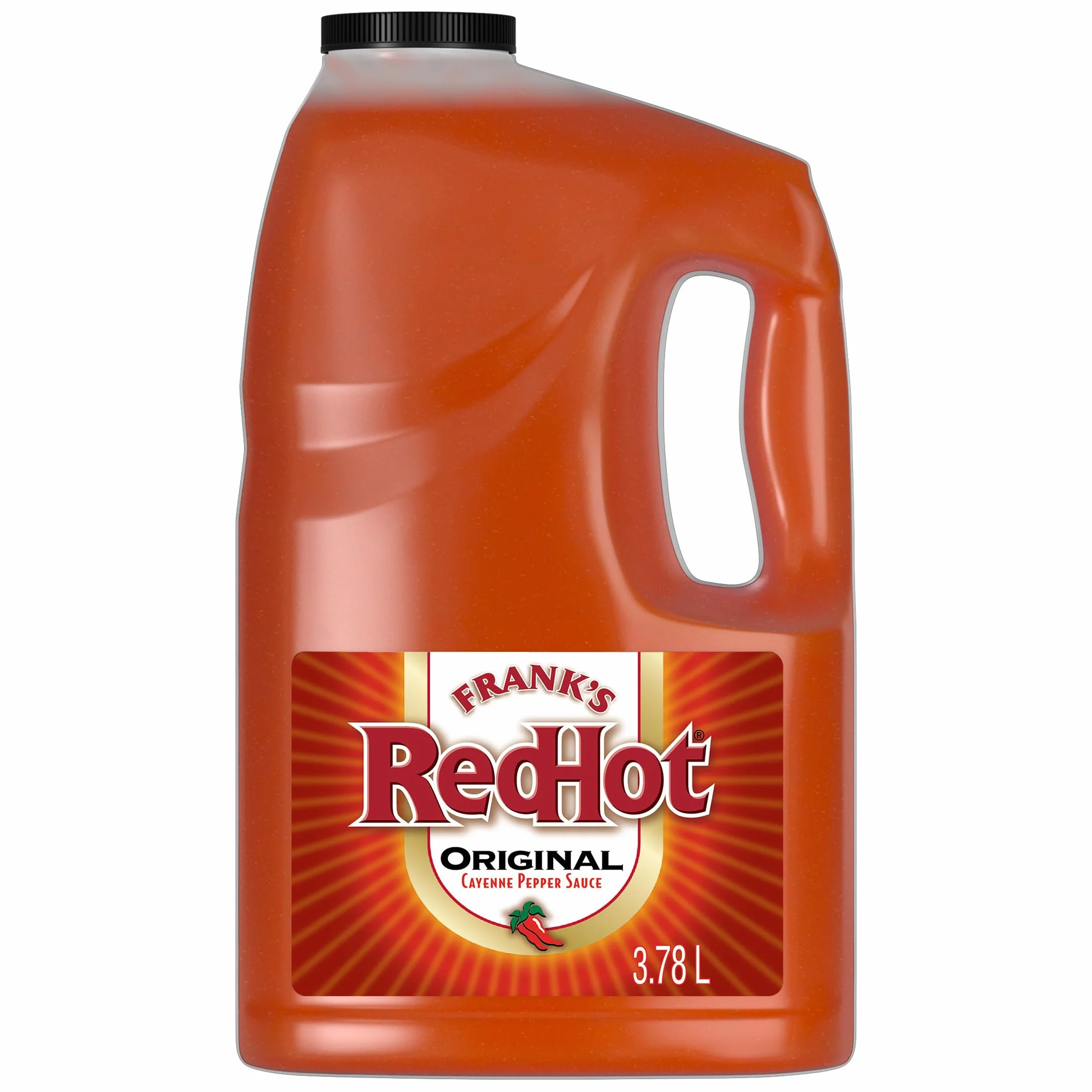 Frank's RedHot Original Cayenne Pepper Sauce, Premium Blended Cayenne Peppers, Bold & Spicy Flavour, Bulk Container, 3.8L