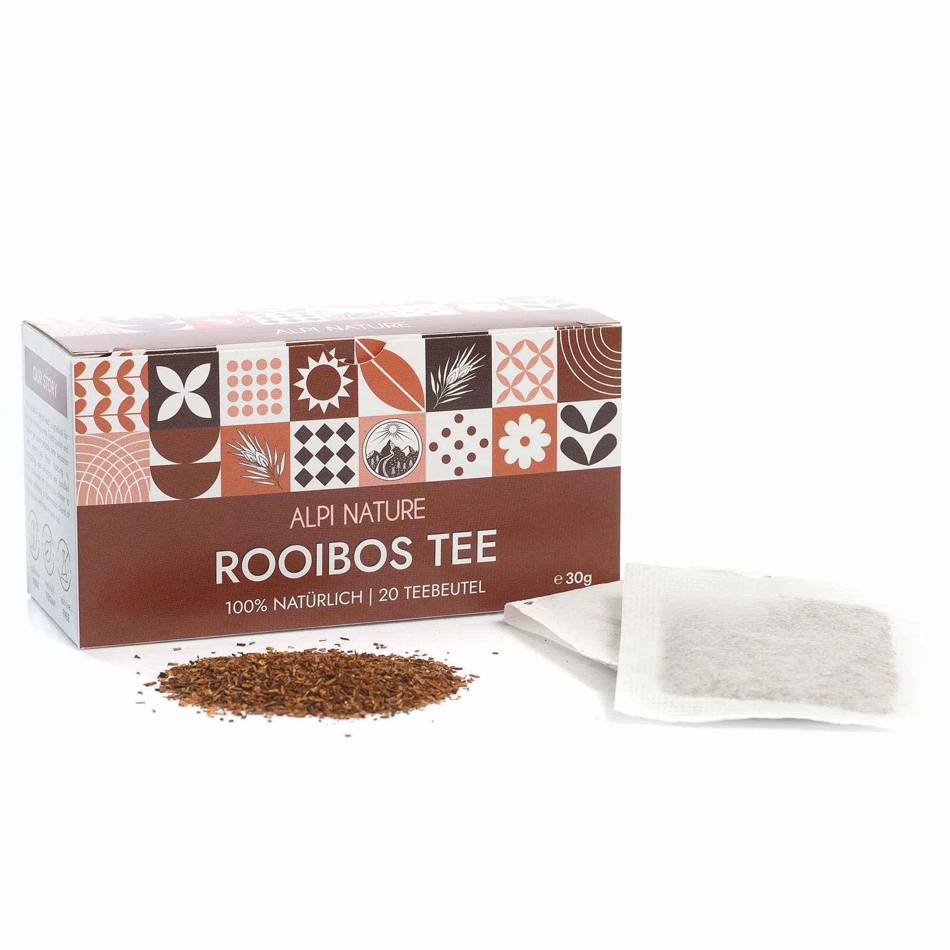 Alpi Nature Herbata Rooibos, 120 Torebek Herbaty Rooibos, 180g, Opakowanie 6 × 20 Torebek po 1,5g