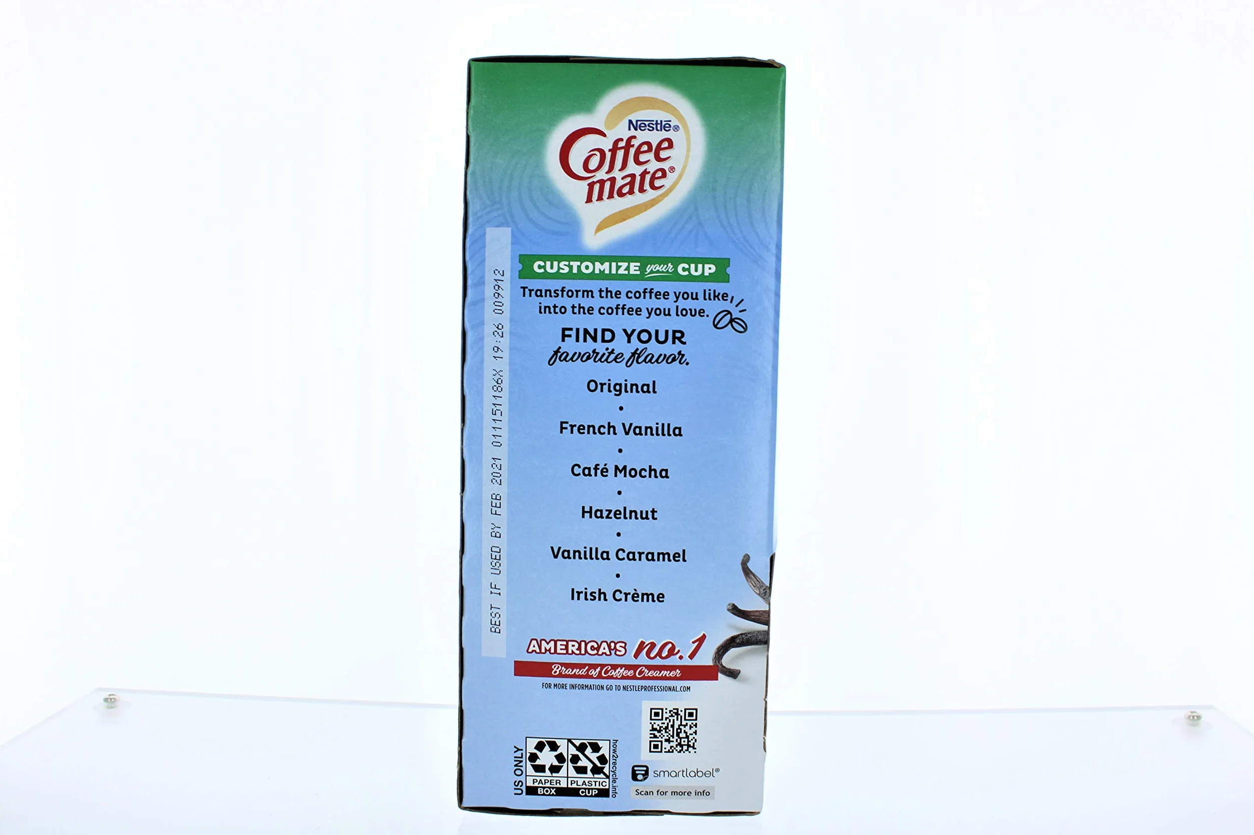 Coffee-mate SF French Vanilla Creamer, .375oz, 50/pudełko