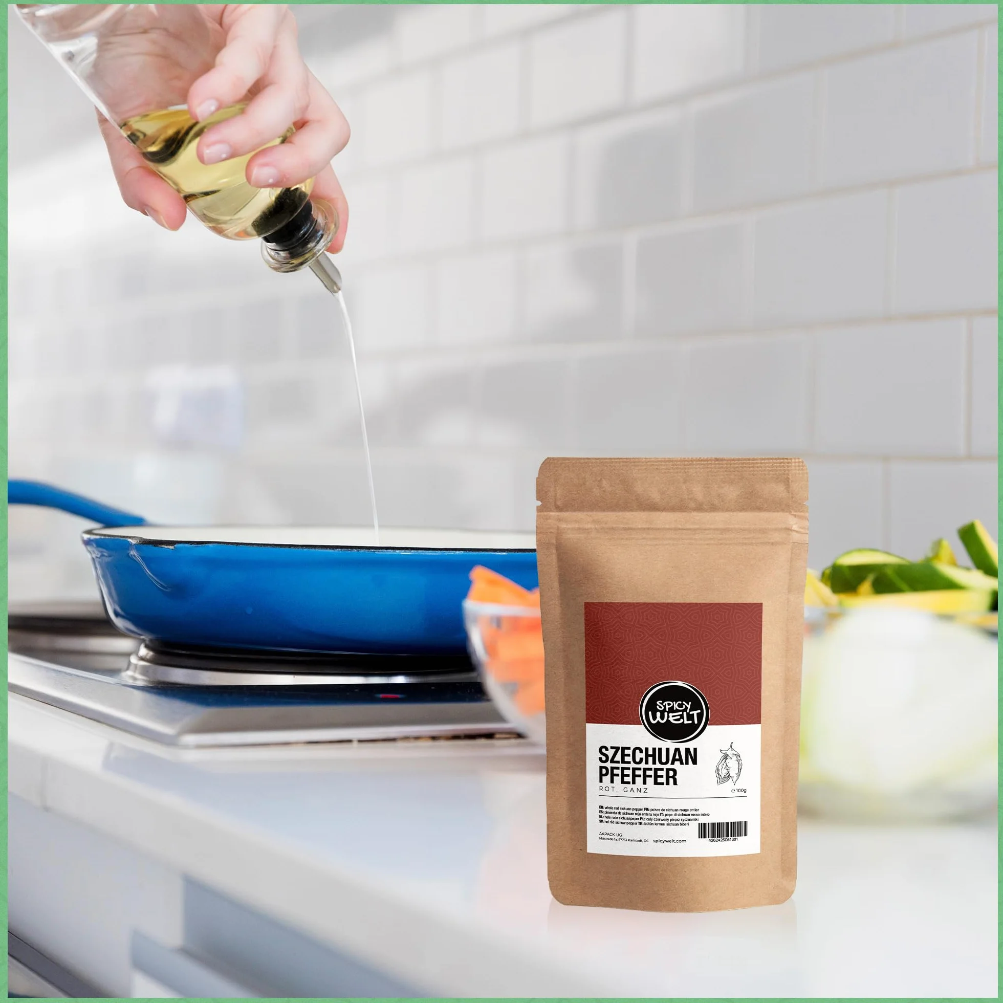 Spicy Welt Pieprz Syczuański Czerwony Cały (100g) – Ziarna do Kuchni Chińskiej, Woka, Mapo Tofu, Kaczki, Kurczaka i Marynat | Cytrusowy Aromat i Efekt Mrowienia | 100% Naturalny, Bez Dodatków
